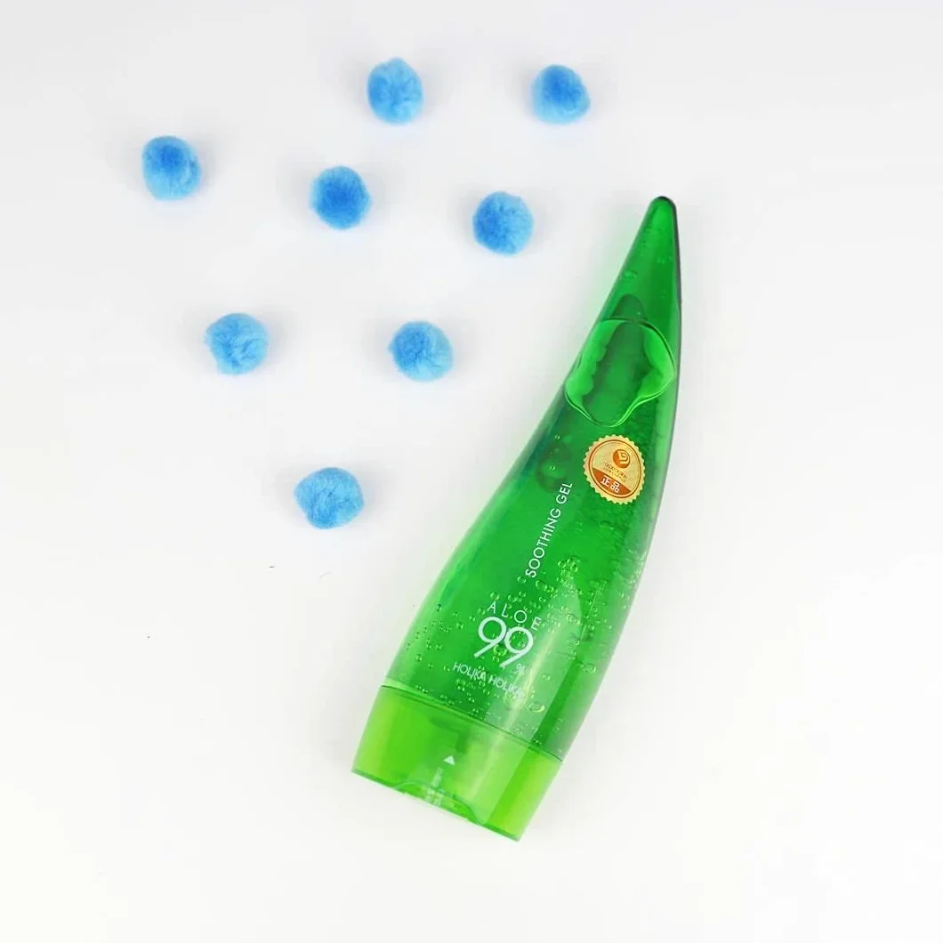 HOLIKA HOLIKA. Gel de Aloe Vera 99% Soothing Gel. Gel De Baño Calmante E Hidratante con un 99% de Aloe Vera puro. Cuidado de la Piel. No Daña. Todo Tipo de Pieles. 250 ml.