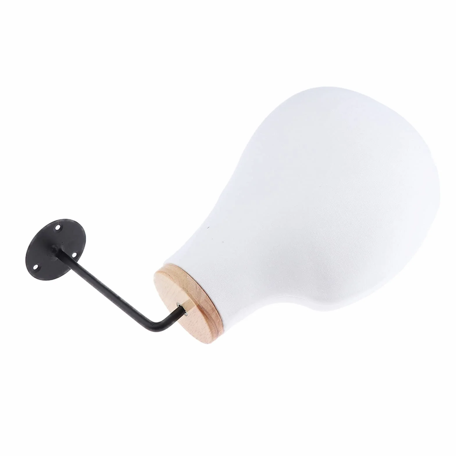 Głowa peruki Mannequin Head Wig Hat Wyświetlacz Model Manikin Do Wall Beige 21 cali Peruka Czapki Display Stand Zdaczej (Color : Blanc)