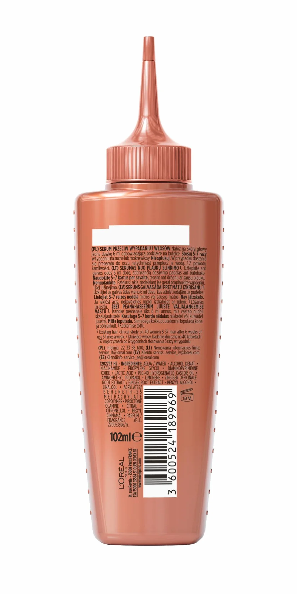 L'Oreal Paris Elseve Growth Booster serum do skóry głowy przeciw wypadaniu włosów 102 ml