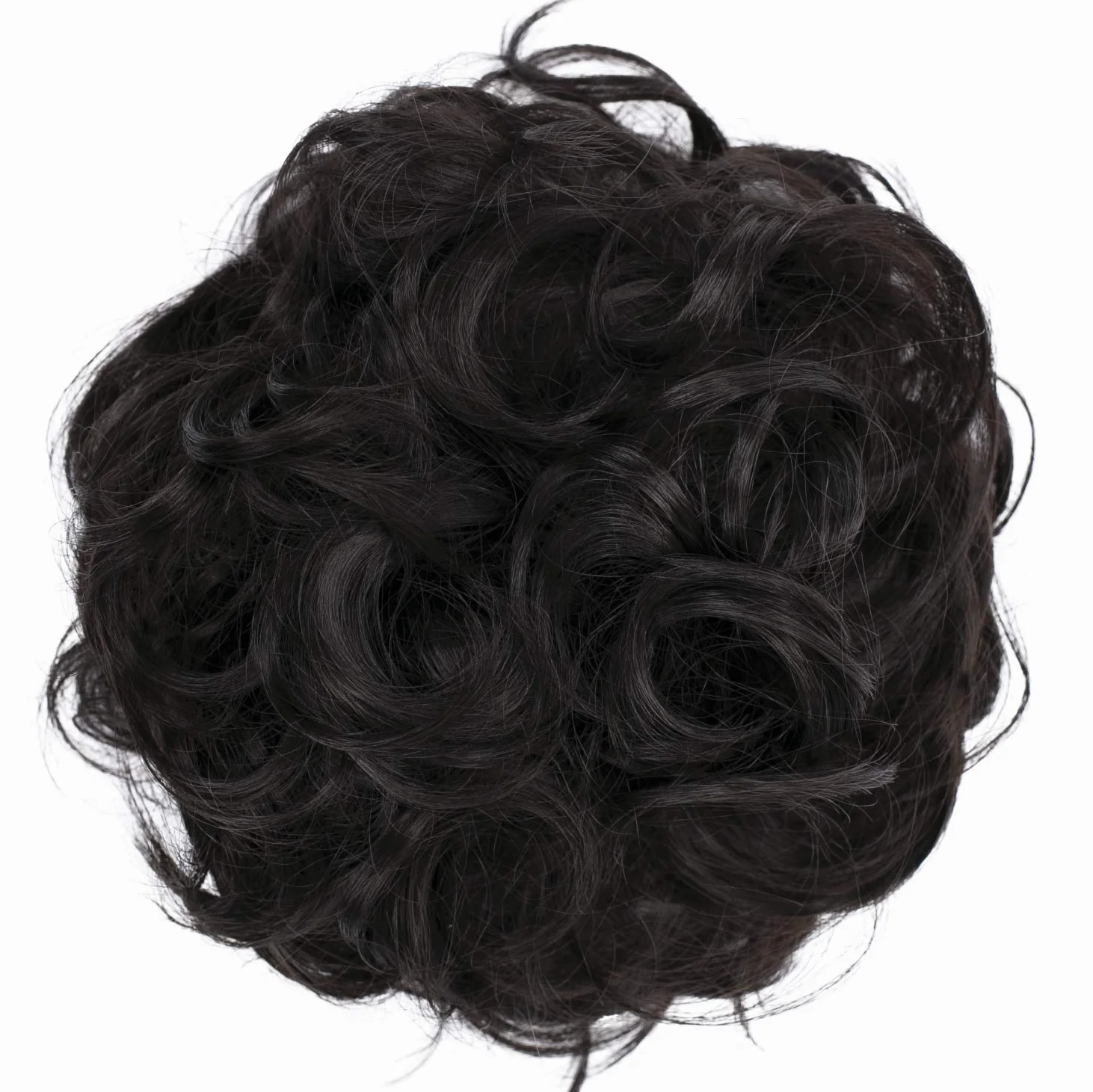 CAISHA XL Scrunchie Przedłużanie Włosów Gumki Do Włosów Kok Ciemny Czekoladowy Brąz