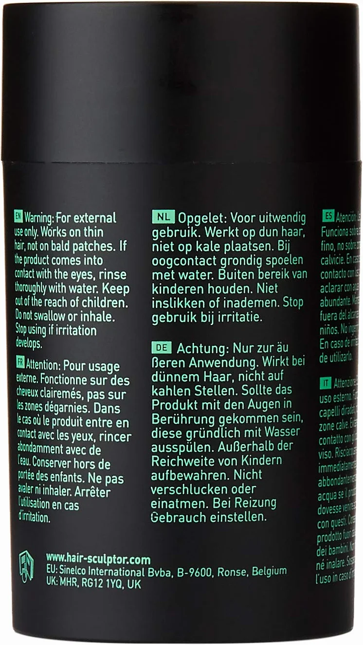 Sibel Włókna do stylizacji włosów, czarne - 25 ml