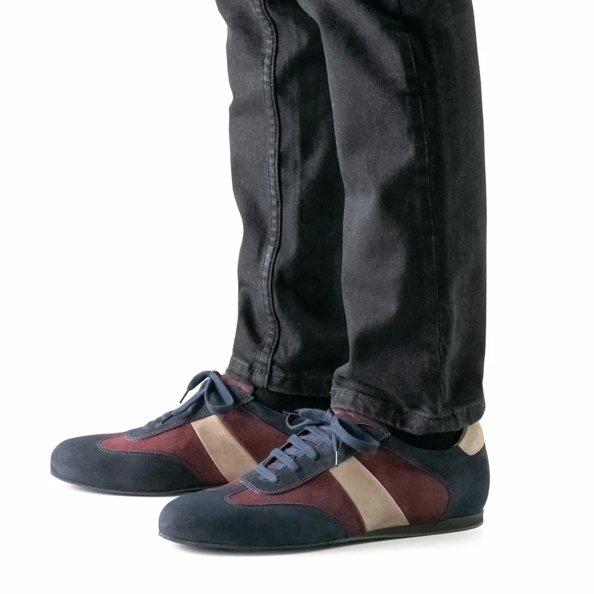 Werner Kern Męskie buty tanzsneaker/do tańca 28061, Niebieski/beżowy/czerwony, 41 EU