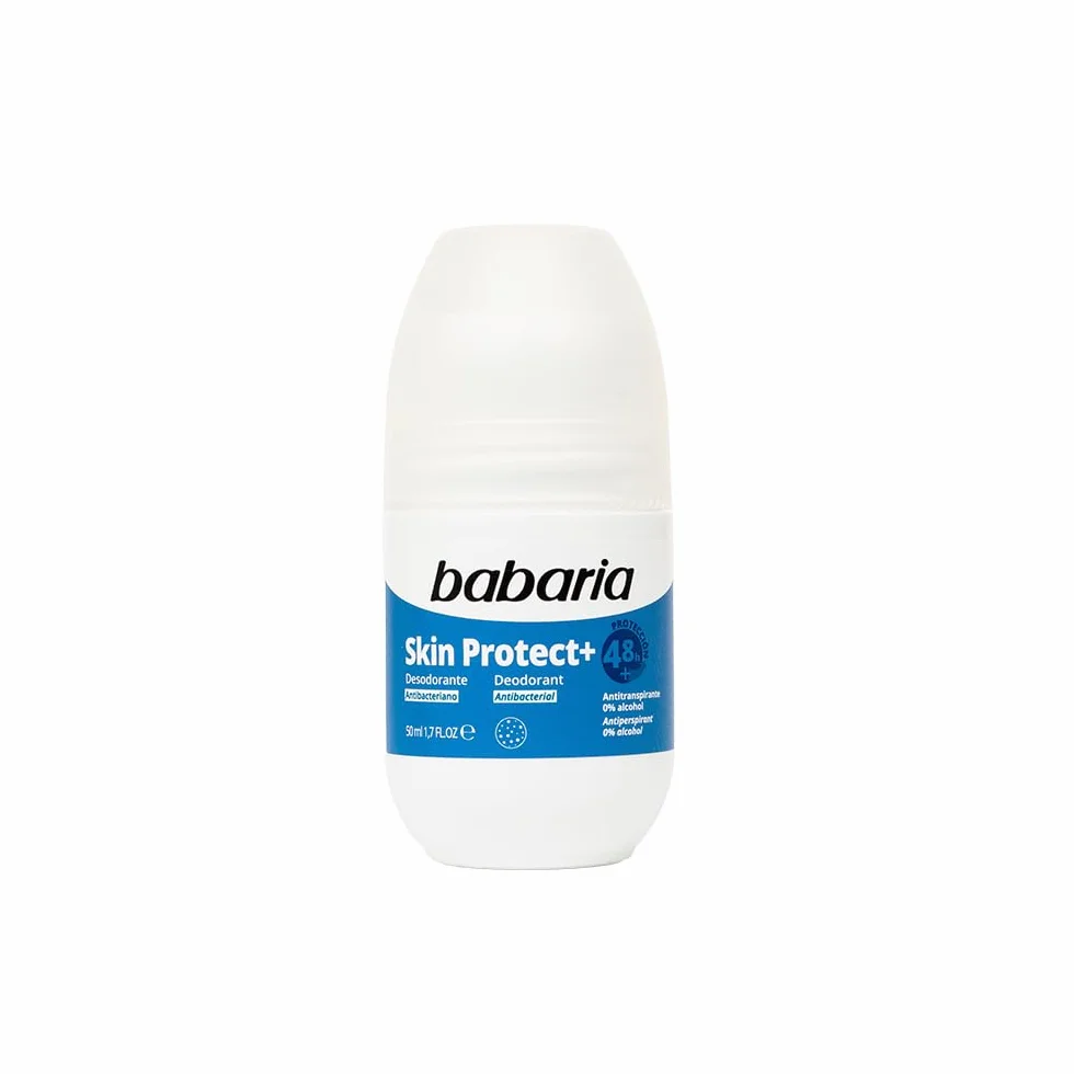 Babaria - Dezodorant rolkowy Skin Protect+ - 0% alkohol - Antyperspirant