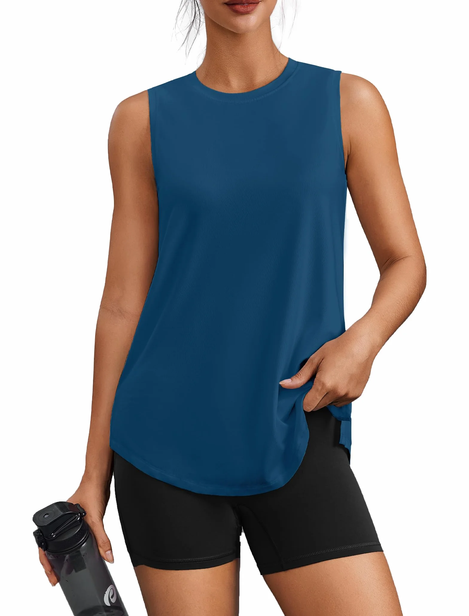 PINSPARK Sportowy tank top damski do jogi, bez rękawów, sportowy top