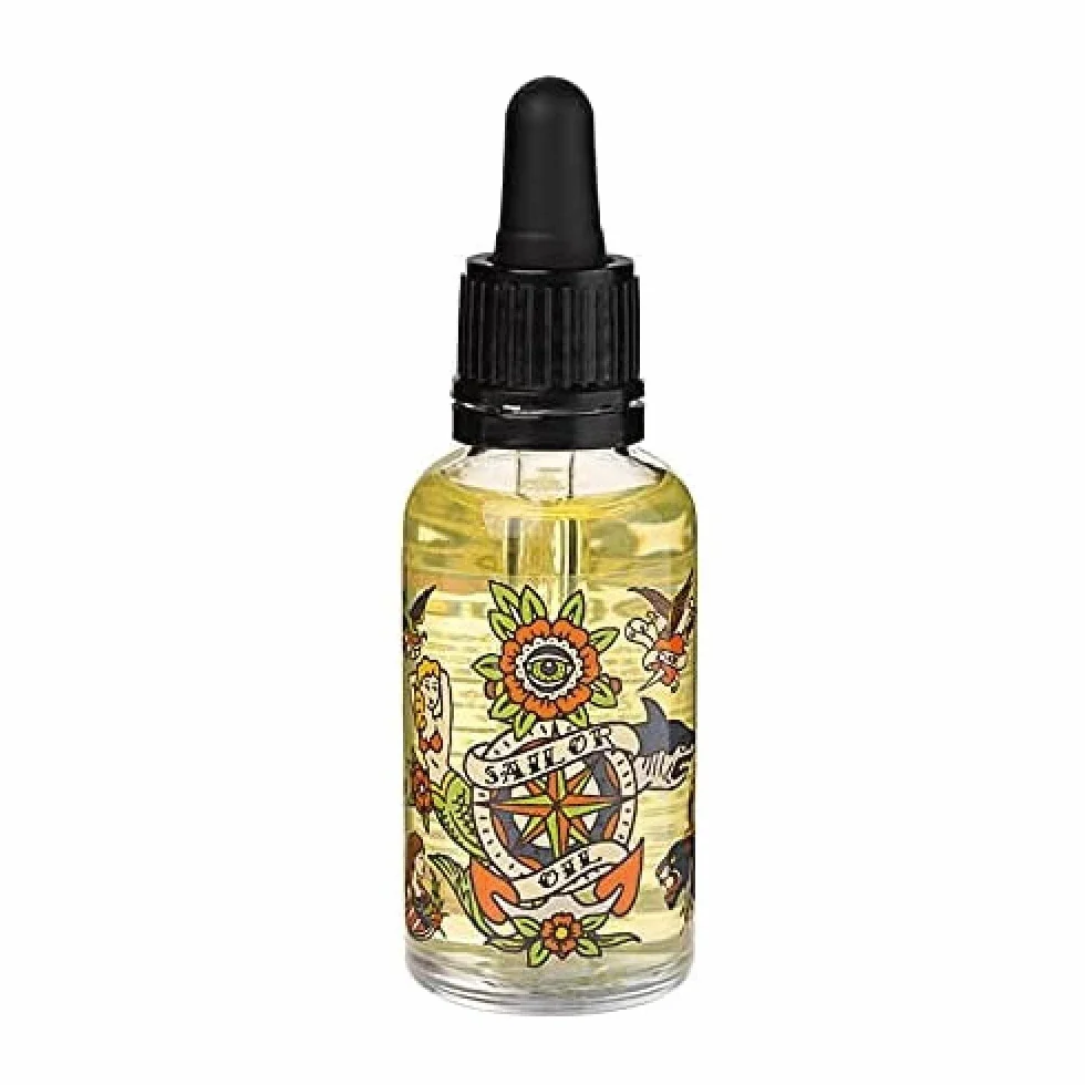 Cyrulicy olejek do brody Sailor Oil | naturalny skład i odżywcza formuła | olejek do brody o zapachu wzburzonego morza i mchu dębowego | optymalny wzrost zarostu i zmiękczenie brody (Wodne, 30 ml)