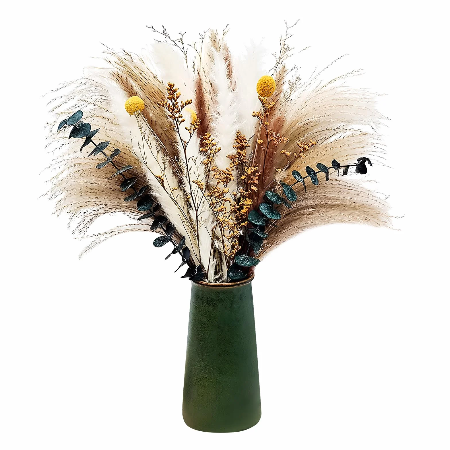 60 sztuk naturalnych suszonych kwiatów do dekoracji, suszonych kwiatów, bukiet, dekoracja bukietu suszonych kwiatów, rękodzieło, sztuczna trawa w stylu boho, dekoracja sypialni, salonu, domu, ślubu