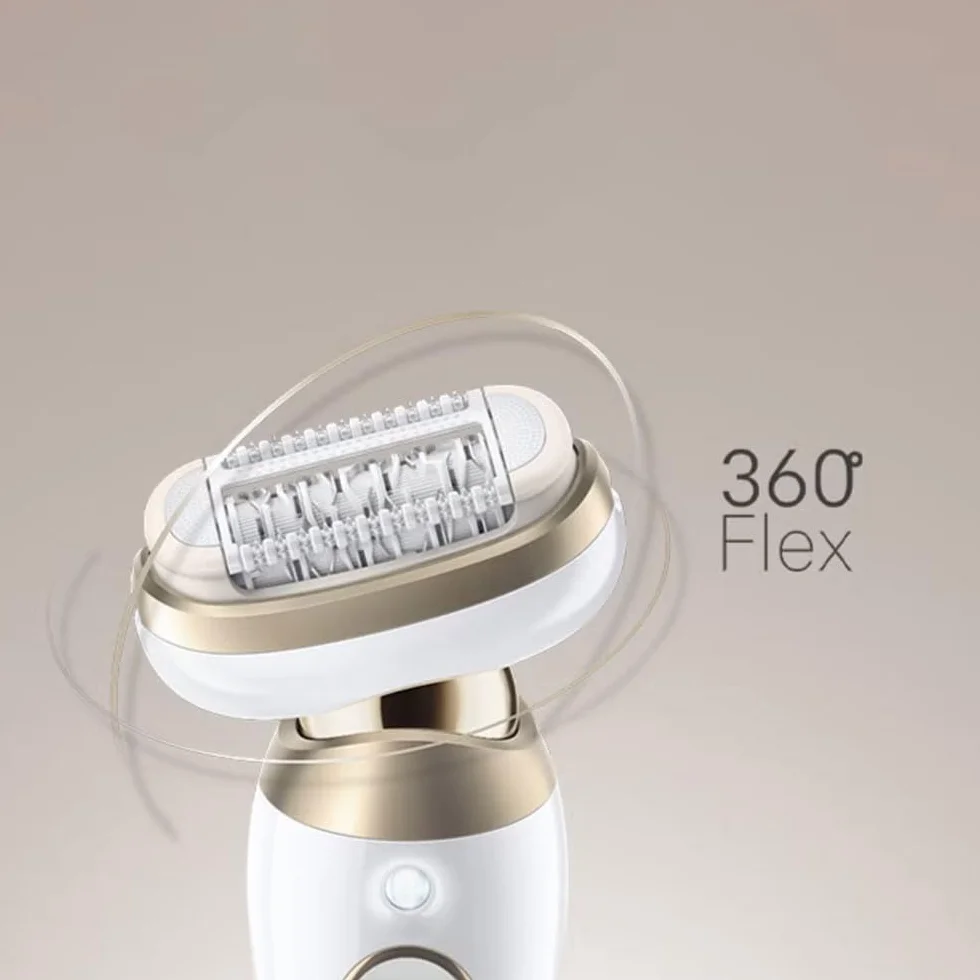 Anakel Home Wymienna Glowica 81719648 kompatybilna z Braun Silkepil 9 Flex, Elastyczna Głowica, Technologia Micro-Grip z 40 Pincetami