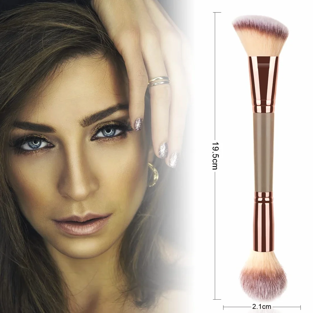 LEEQ Magiczny pędzel do twarzy Bronzer 2 szt. Uniwersalny pędzel do makijażu do różu, brązu, pudru