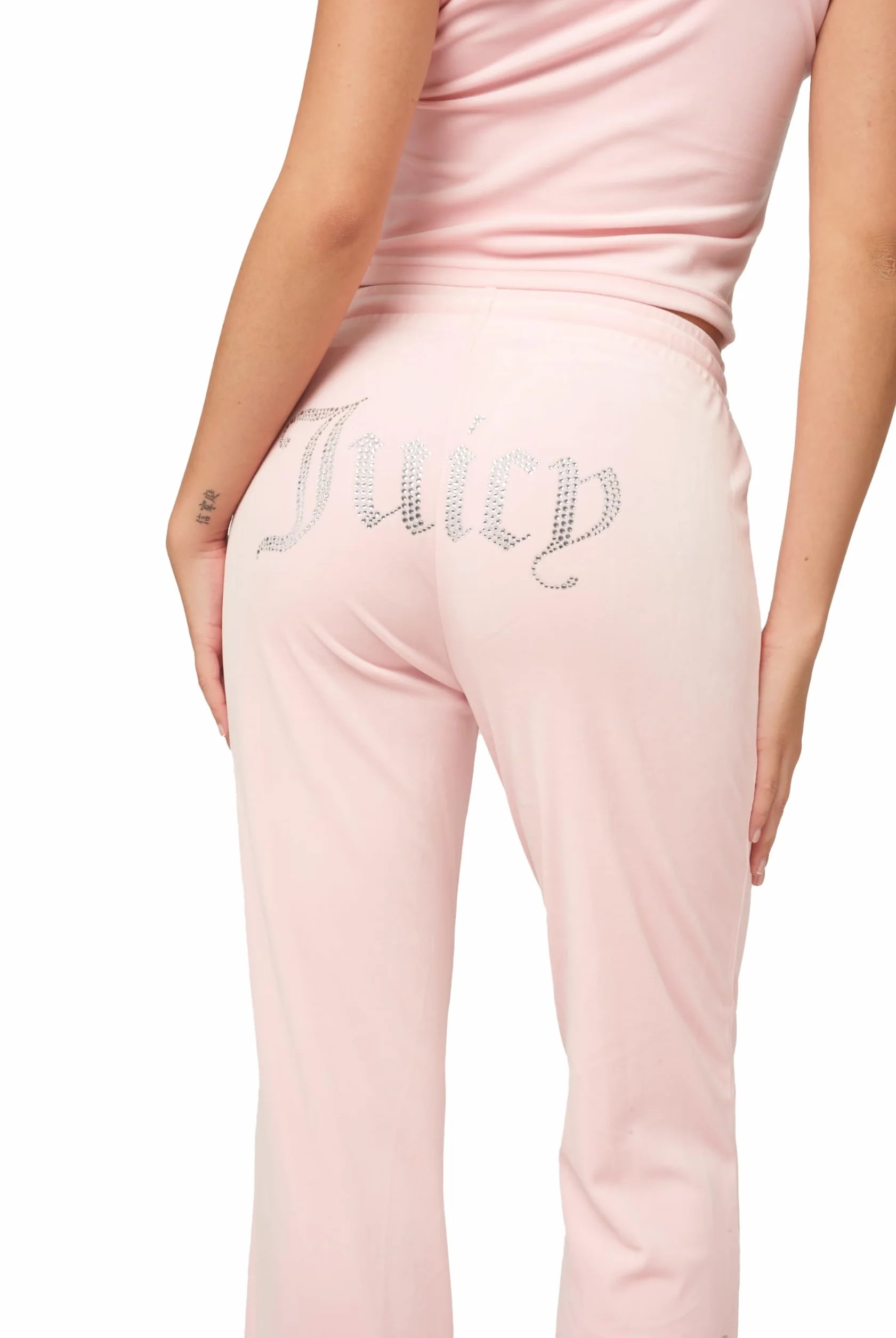 Juicy Couture Velour Track Pant With Diamante Branding - Nieformalne spodnie Kobiety