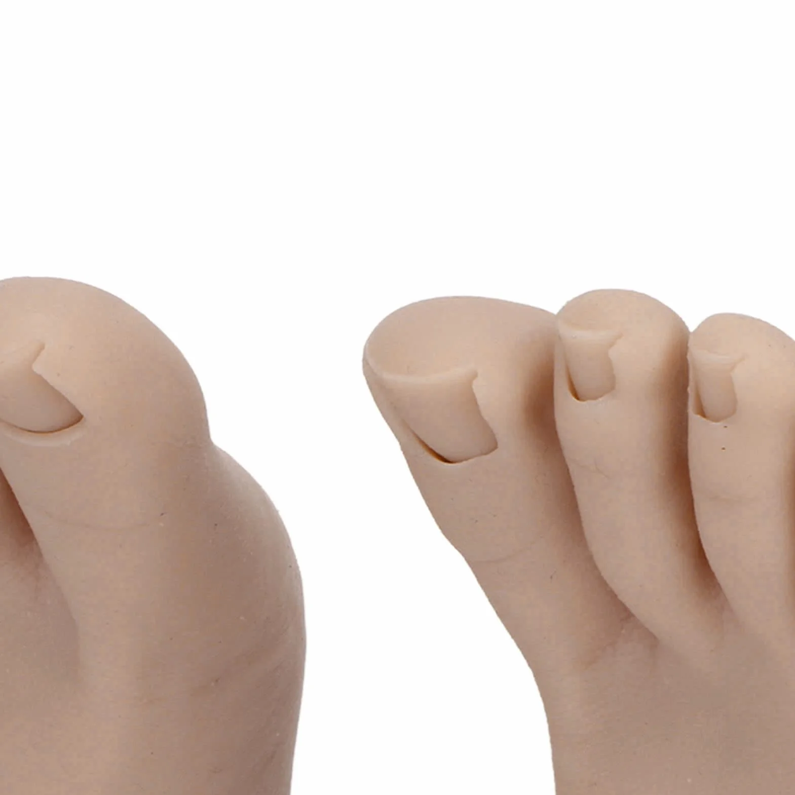Praktyka Fake Training Foot 1 Pair Silicone Practice Foot Tattooing Fake Foot Tool Foot Nail Practice Half Foot Mannequin Nail Practice (Ciemny kolor skóry)