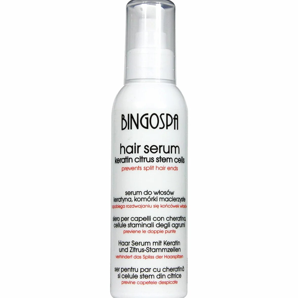 Serum do włosów z keratyną i cytrusowymi komórkami macierzystymi 150 g BINGOSPA