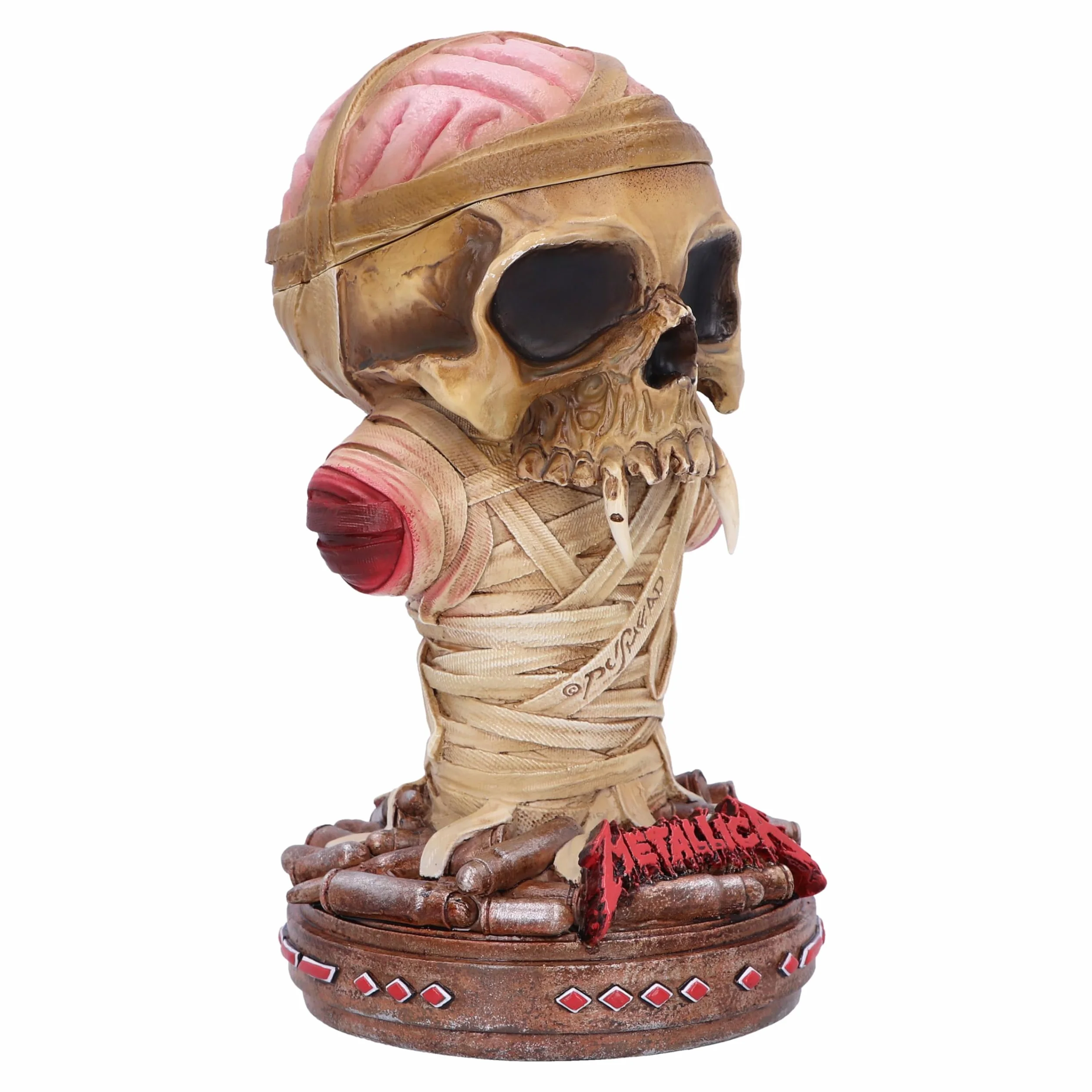 Nemesis Now Metallica One Bust Box, żywica, oficjalnie licencjonowany produkt Metallica, prezent maskotka Metallica, ciężki metalowy przedmiot kolekcjonerski, odlew z najlepszej żywicy, fachowo