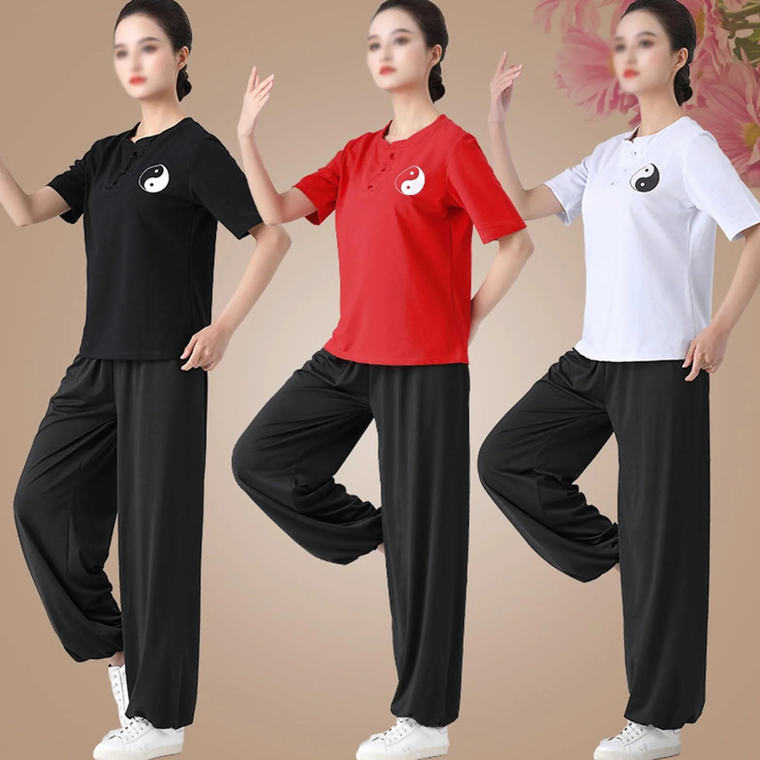 Zestaw Tai Chi mężczyźni kobiety, mundur Kung Fu Unisex, bawełna len Tai Chi Odzież, swobodny i modny, nadaje się do treningu Wing Chun E Shaolin Kung Fu