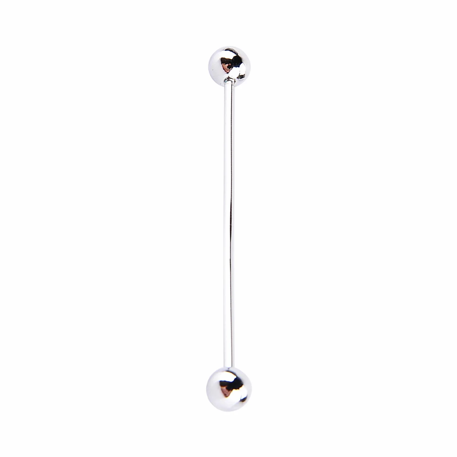 2 sztuki broszki wesele urodziny impreza 6 cm, Decor kołnierzyk koszuli mężczyźni srebrna igła do krawata Stud Barbell zapięcie broszka