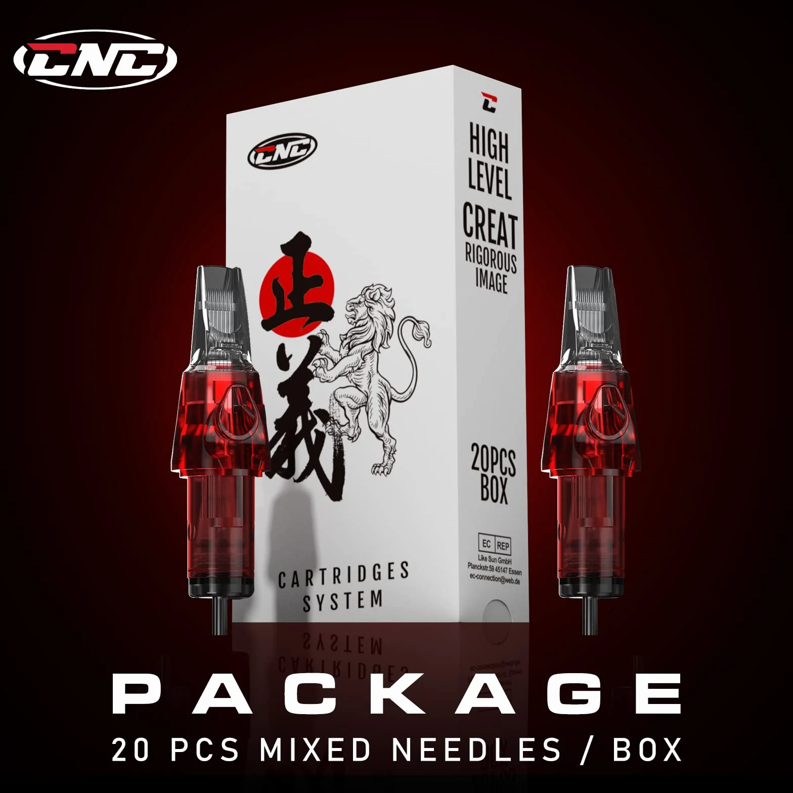 CNC Zestaw igieł do tatuażu, 20 sztuk, jednorazowe, mieszane, # 12 standardowych, okrągłych igieł do tatuażu magnum, 7RM 9RM 11RM 13RM EN04X-20KIT-O