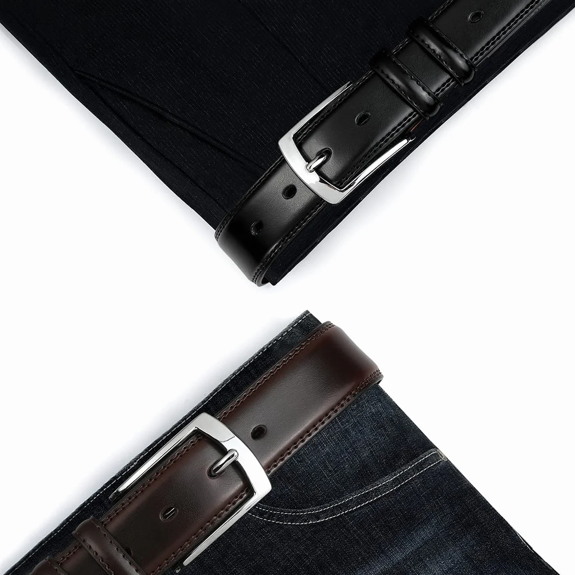 VRLEGEND Pasek Męski Skórzany ze Skóry Męskie Paski Duży Rozmiar Mężczyzn Dżins Garnitur Jeans Strój Formalny 35MM z Pudełkiem na Prezenty