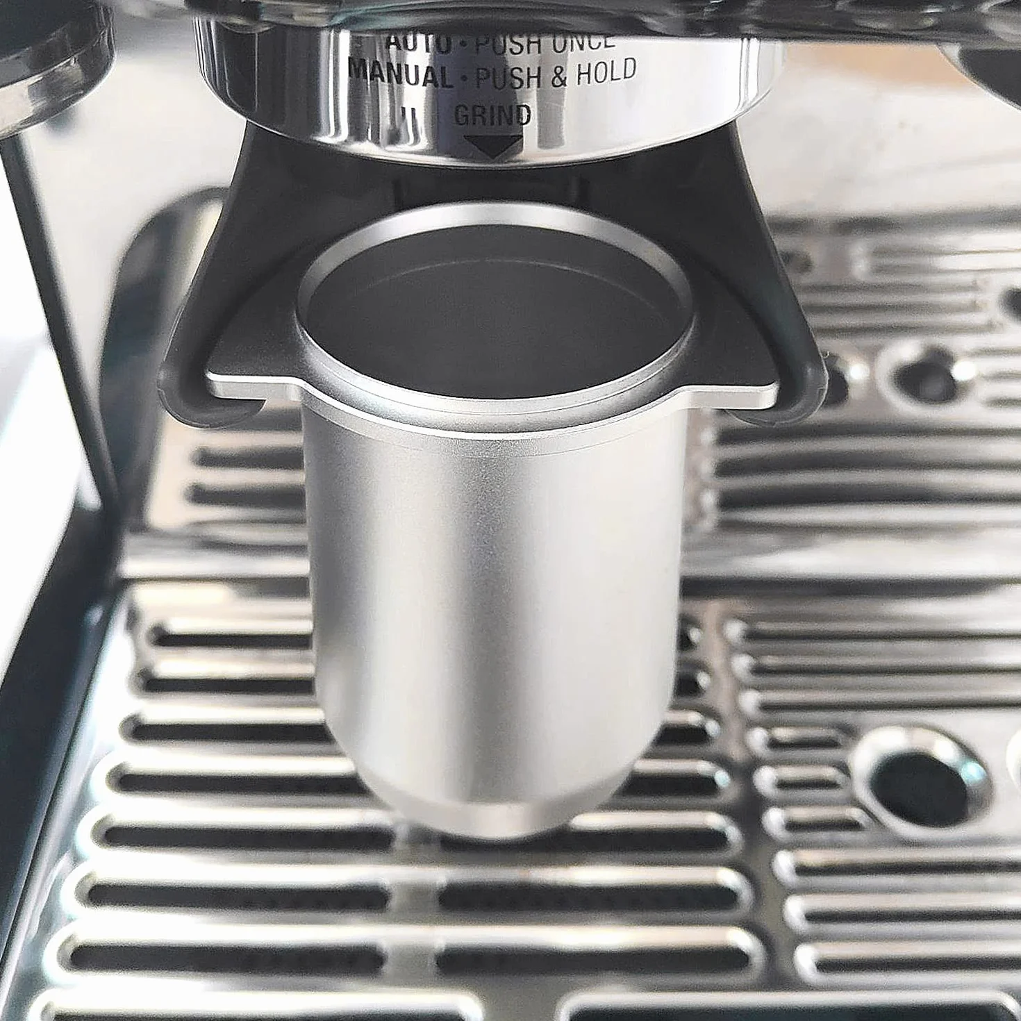 54 mm kubek dozujący do espresso kubek do kawy mielona ważenie barista akcesoria aluminium metal do szałwii Delonghi Breville Portafilter, srebrny