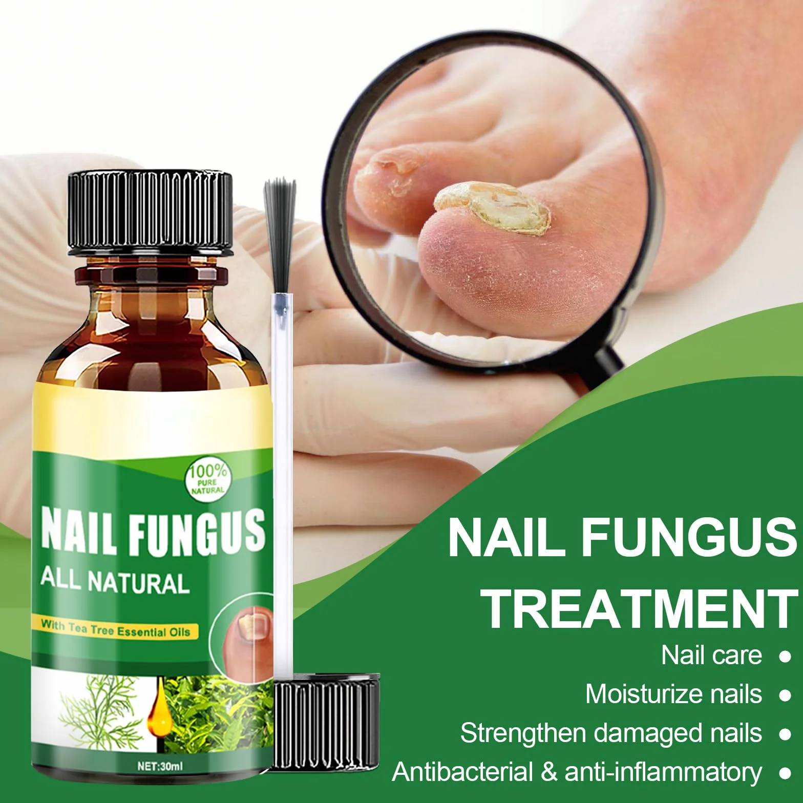 30ML Pielęgnacja Paznokci Stop,Nail Repair Solution,Pielęgnacja Uszkodzonych Paznokci,Nadaje się do Palec I Pedicure Professional Care,Naprawy i Zapobieganie Nail