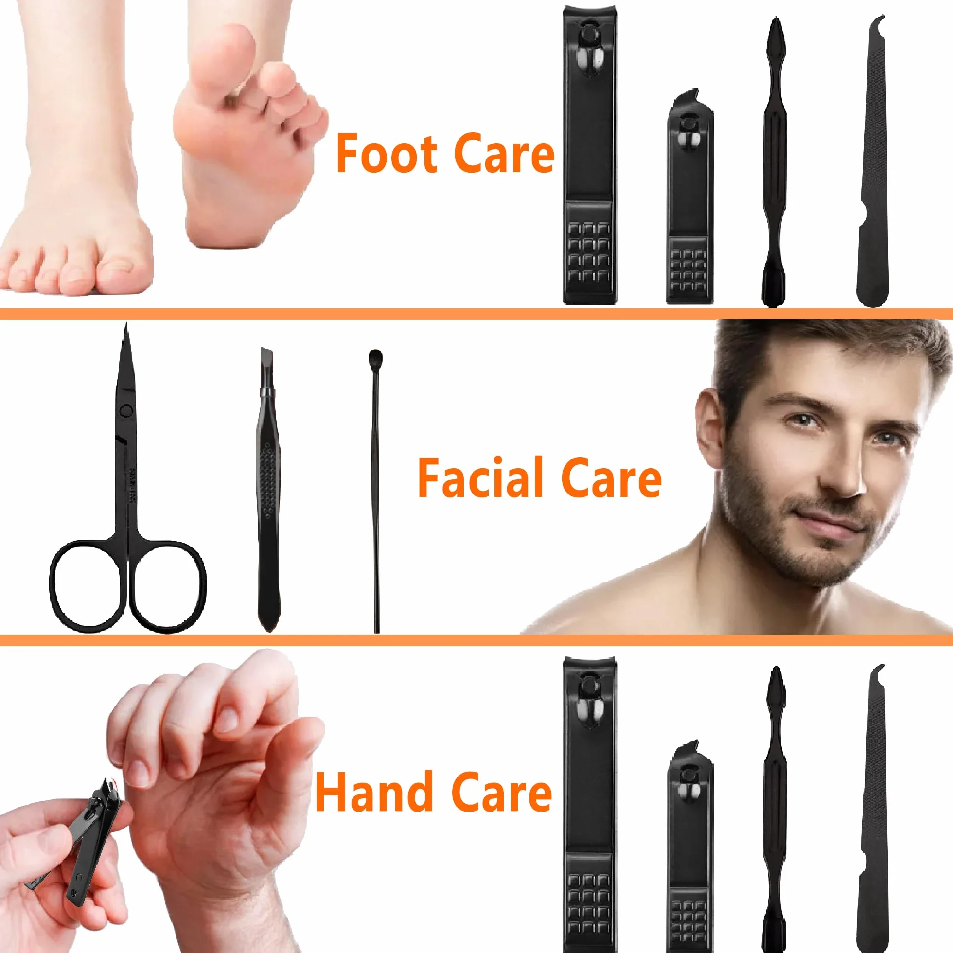 Zestaw do manicure męski zestaw obcinaczy do paznokci higieny osobistej zestawy do pielęgnacji paznokci podróżny zestaw do pielęgnacji paznokci manicure obcinacz do paznokci zestaw do