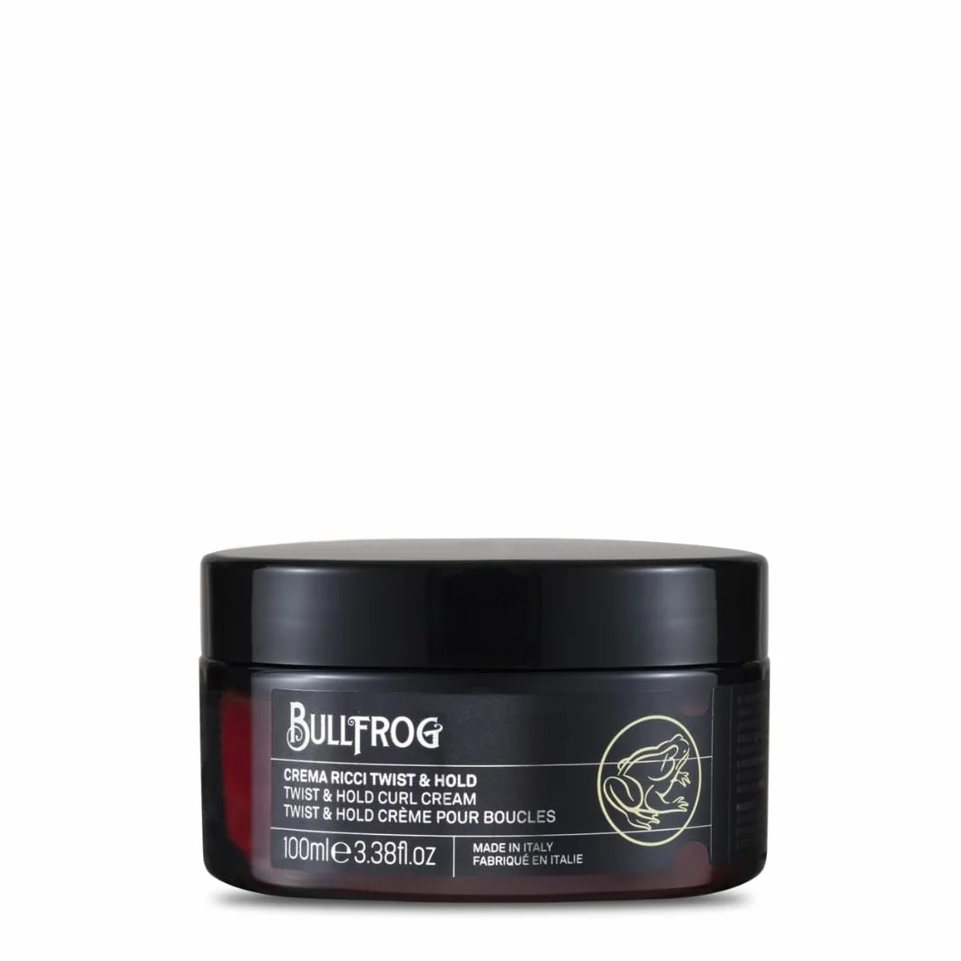 Bullfrog kręcony krem Twist & Hold 100 ml - kręcone lub falujące włosy - zdefiniowany wygląd, naturalny - elastyczny, modelujący - nadaje definicji i miękkości, nuty gorzkiej pomarańczy i lawendy