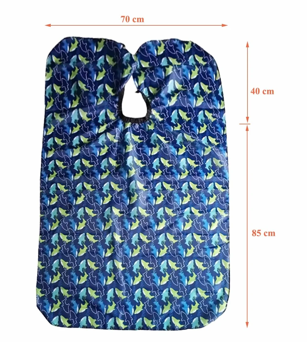 Peleryna fryzjerska dla dzieci, 1 szt. Wodoodporna peleryna fryzjerska Peleryna fryzjerska Fartuch fryzjerski, peleryna fryzjerska do studia i domu, Niebieski, 125cm (length) x 70cm (width)
