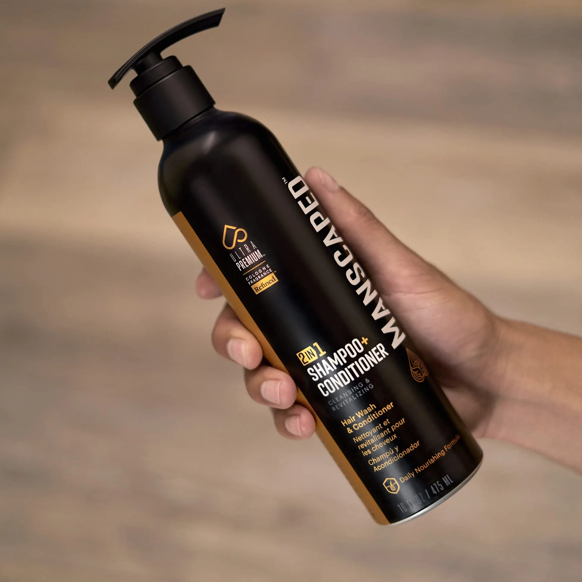 MANSCAPED® Szampon i odżywka 2 w 1 z wodorostami morskimi i aloesem 16 uncji