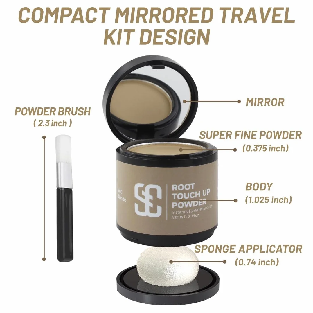 SOVONCARE Proszek do włosów natychmiast linia włosów Shadow Grey pokrycie włosów puder do korzenia włosów (ciemny blond, 4 g (1 opakowanie)