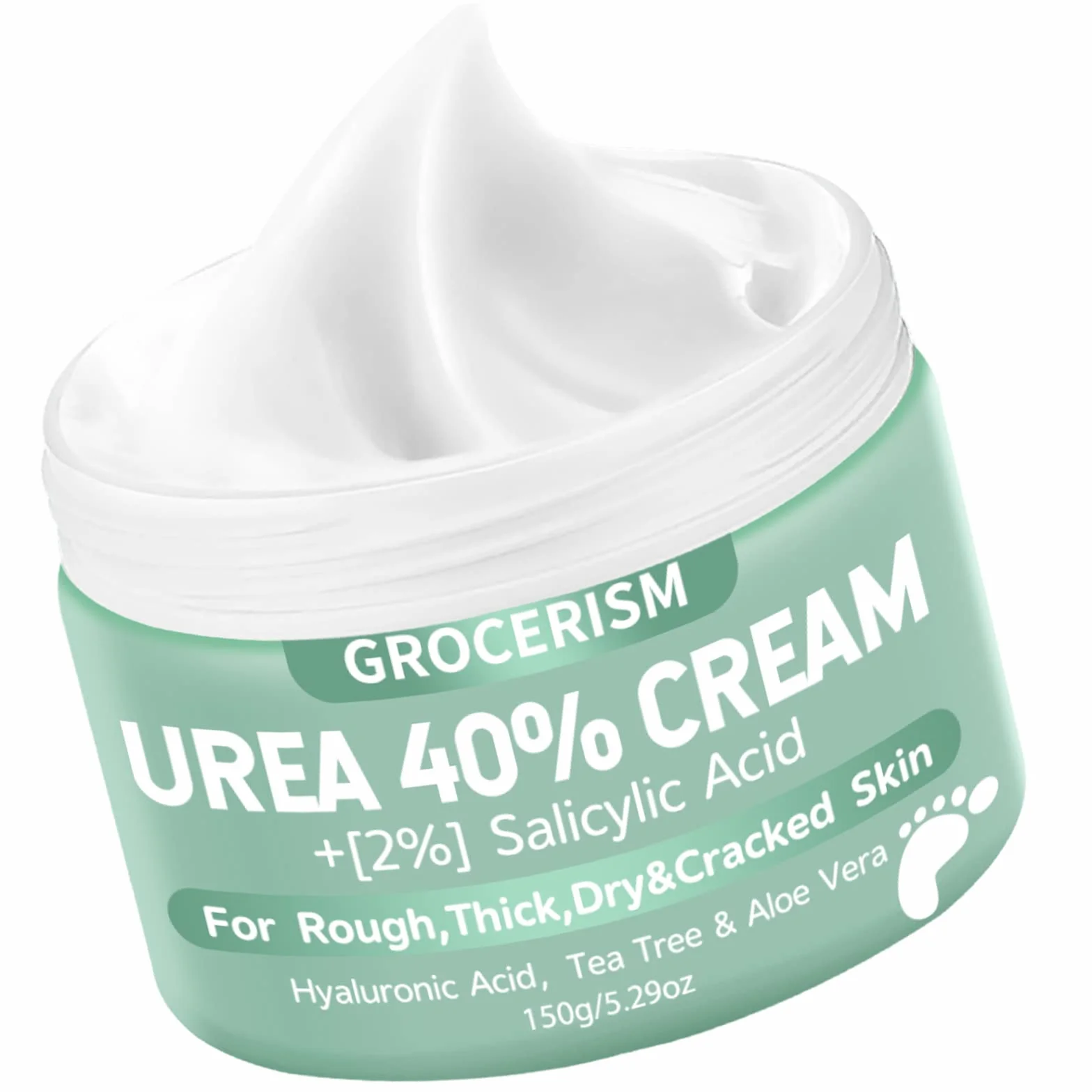 Krem z mocznikiem 40% z ponad 2% kwasem salicylowym | Do stóp i rąk | Kwas hialuronowy, drzewo herbaciane, aloes | Nawilża, usuwa zrogowacenia i zmiękcza | 150 g.