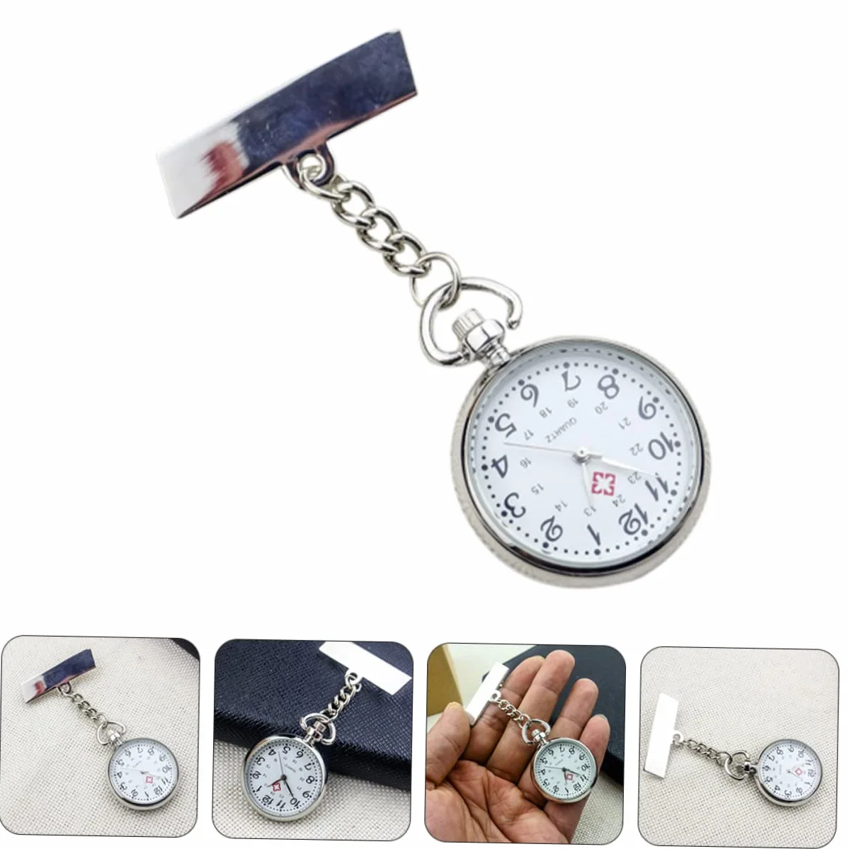Amosfun 2 Sztuk Zegarek Kieszonkowy Relojes Para Mujeres Dziewczyna Zegarek Zegarek Damski Zegarki Dla Dziewczynek Klips Do Kluczy Zegarek Kieszonkowy Pielęgniarka Zegar Kieszonkowy Moda