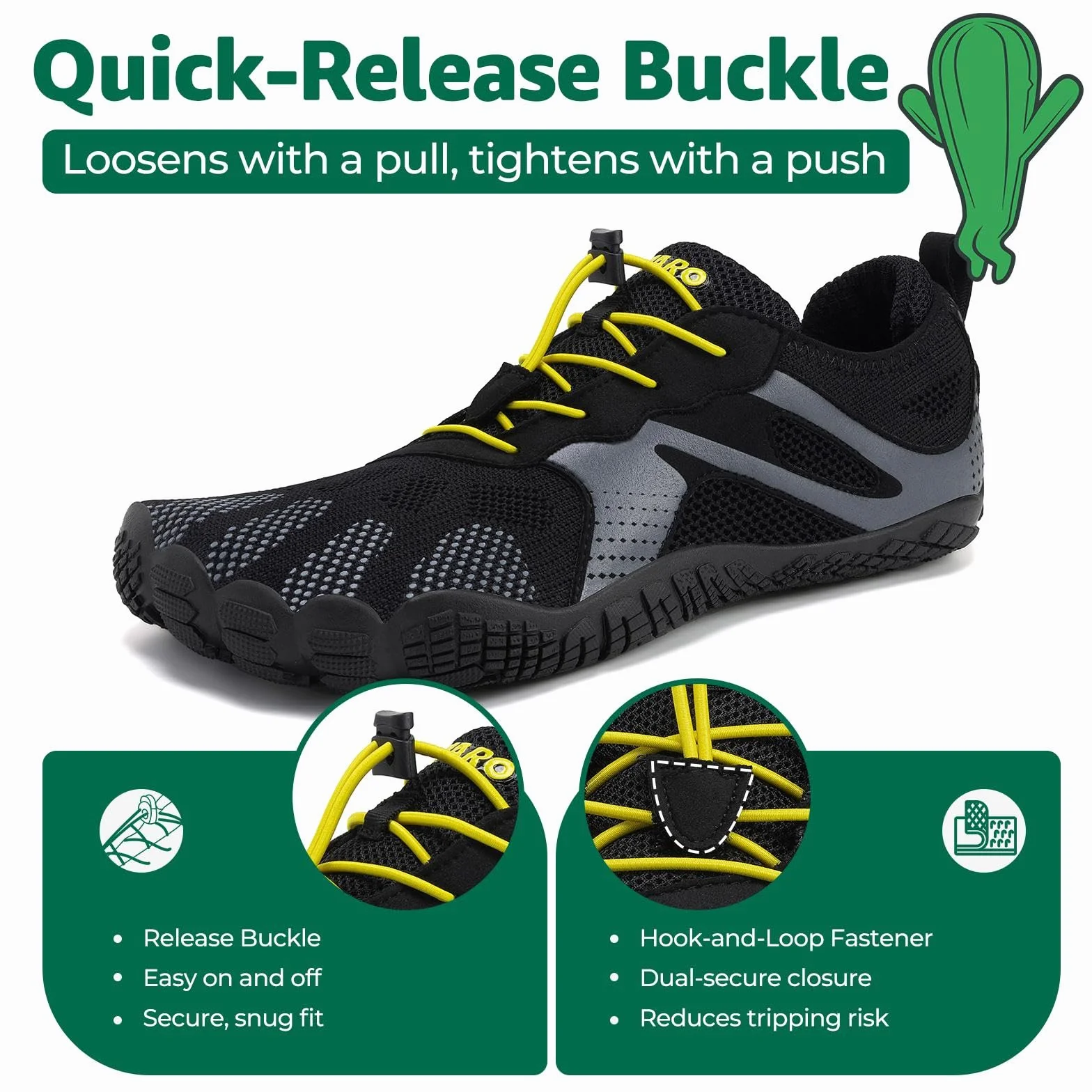 SAGUARO Buty barefoot, na szlak, mężczyźni, kobiety, oddychające, antypoślizgowe, buty minimalistyczne