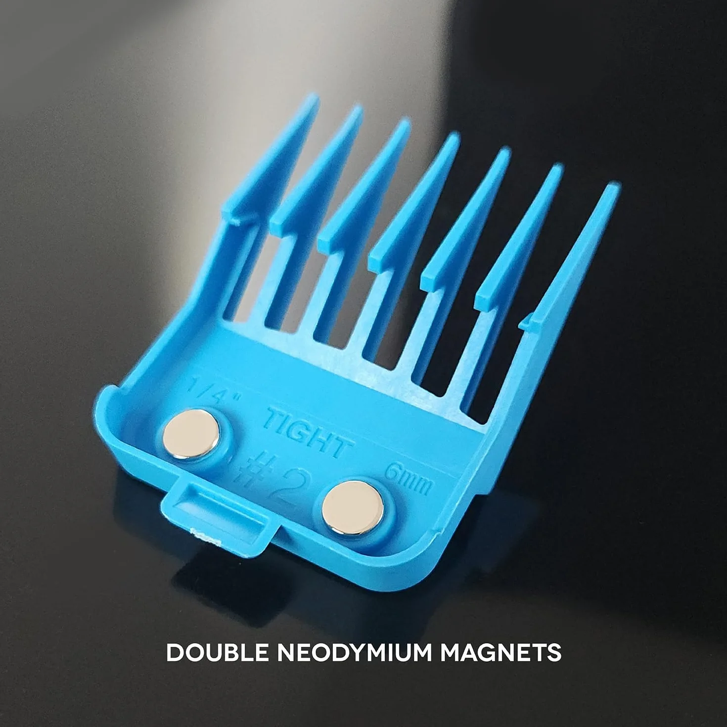 GAMMA+ Zestaw 4 Grzebieni z Podwójnym Magnesem, Kompatybilny z Maszynkami do Strzyżenia Włosów