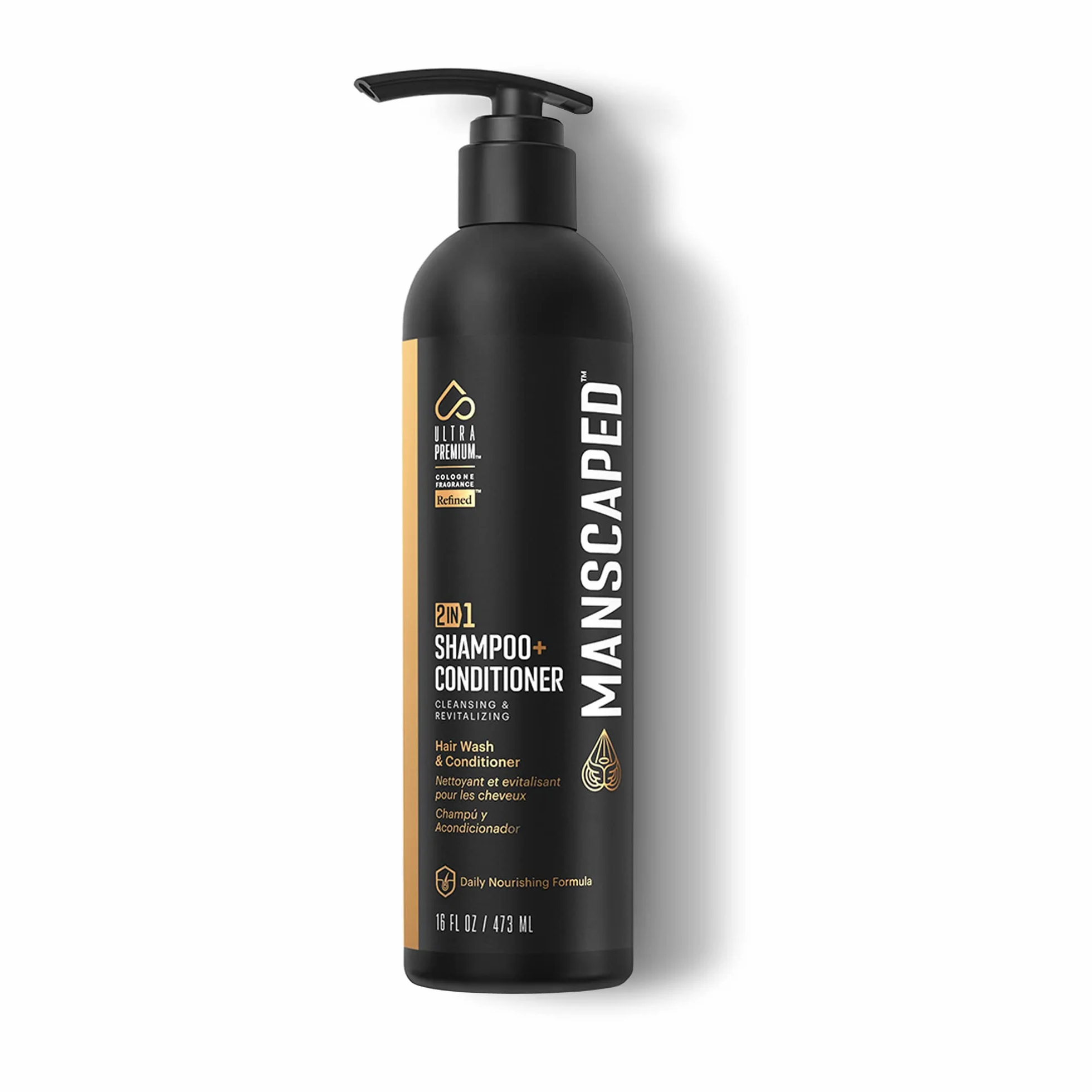 MANSCAPED® Szampon i odżywka 2 w 1 z wodorostami morskimi i aloesem 16 uncji