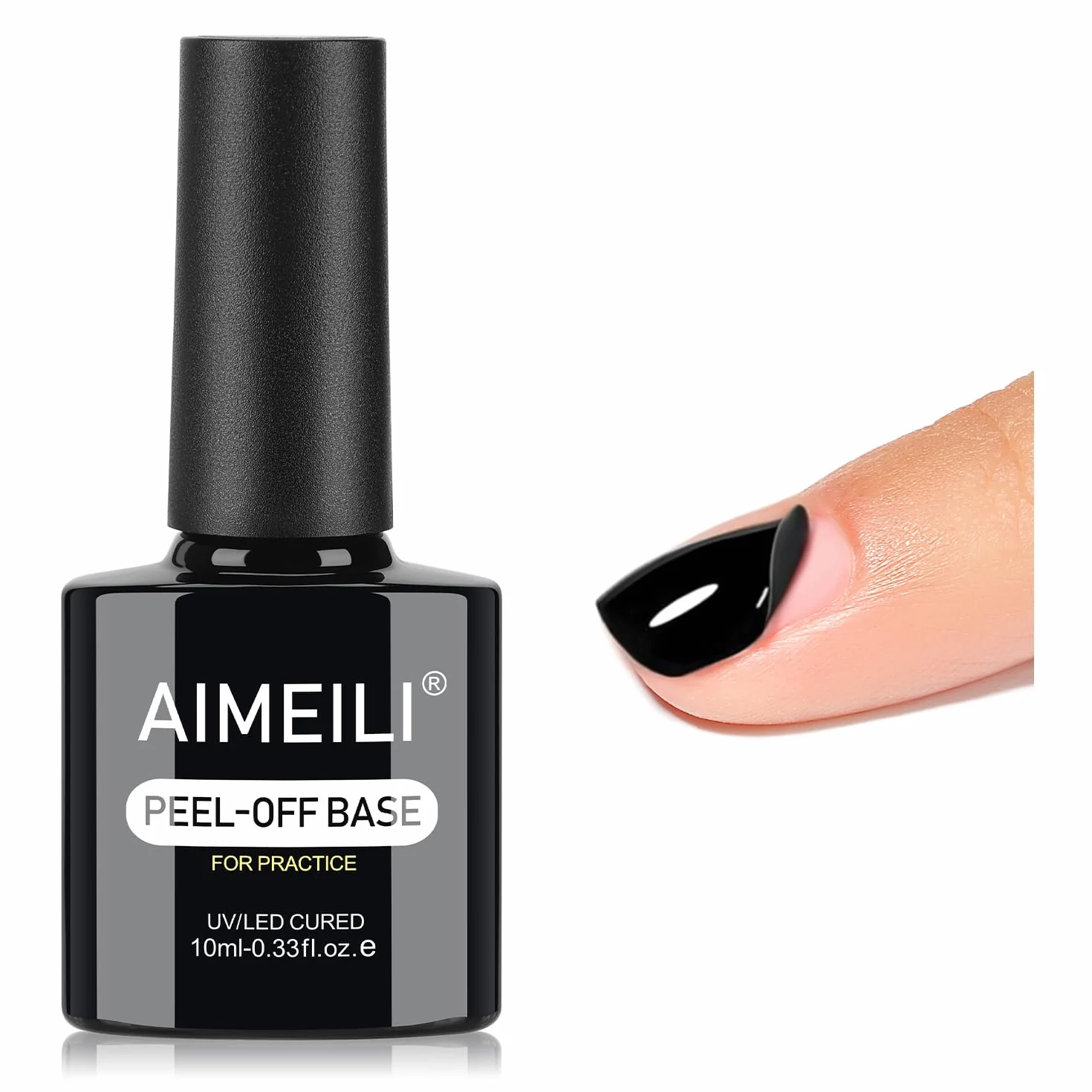 AIMEILI Peel Off Base Coat Gel Remove Półtrwały lakier do paznokci półtrwały lakier do paznokci Soak Off UV LED przezroczysty żel UV 10 ml