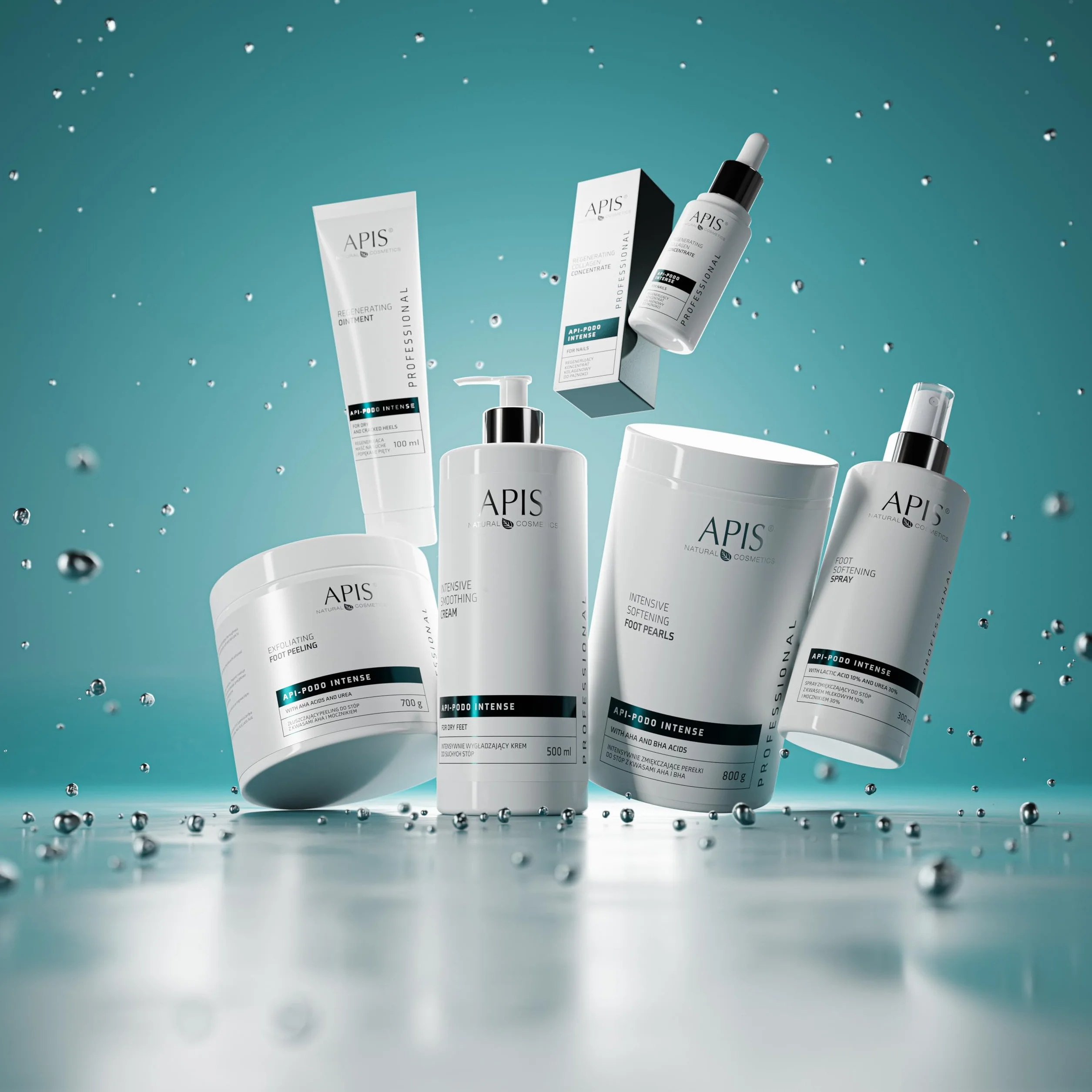 Apis Natural Cosmetics Professional Api-Podo Intense Perełki do stóp zmiękczające kwasy AHA BHA 800 g