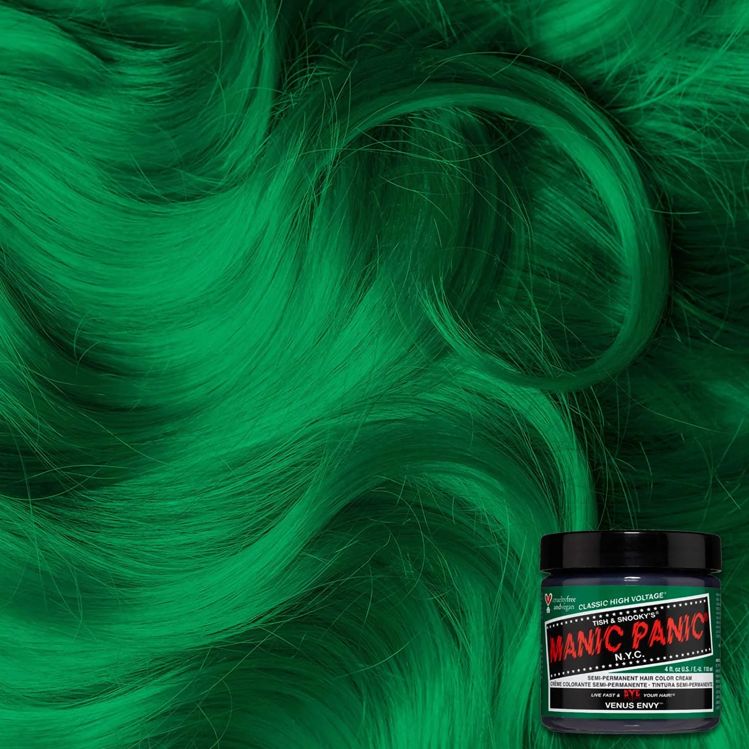 Manic Panic High Voltage Classic Cream Formula Colour Hair Dye 118ml (Venus Envy)