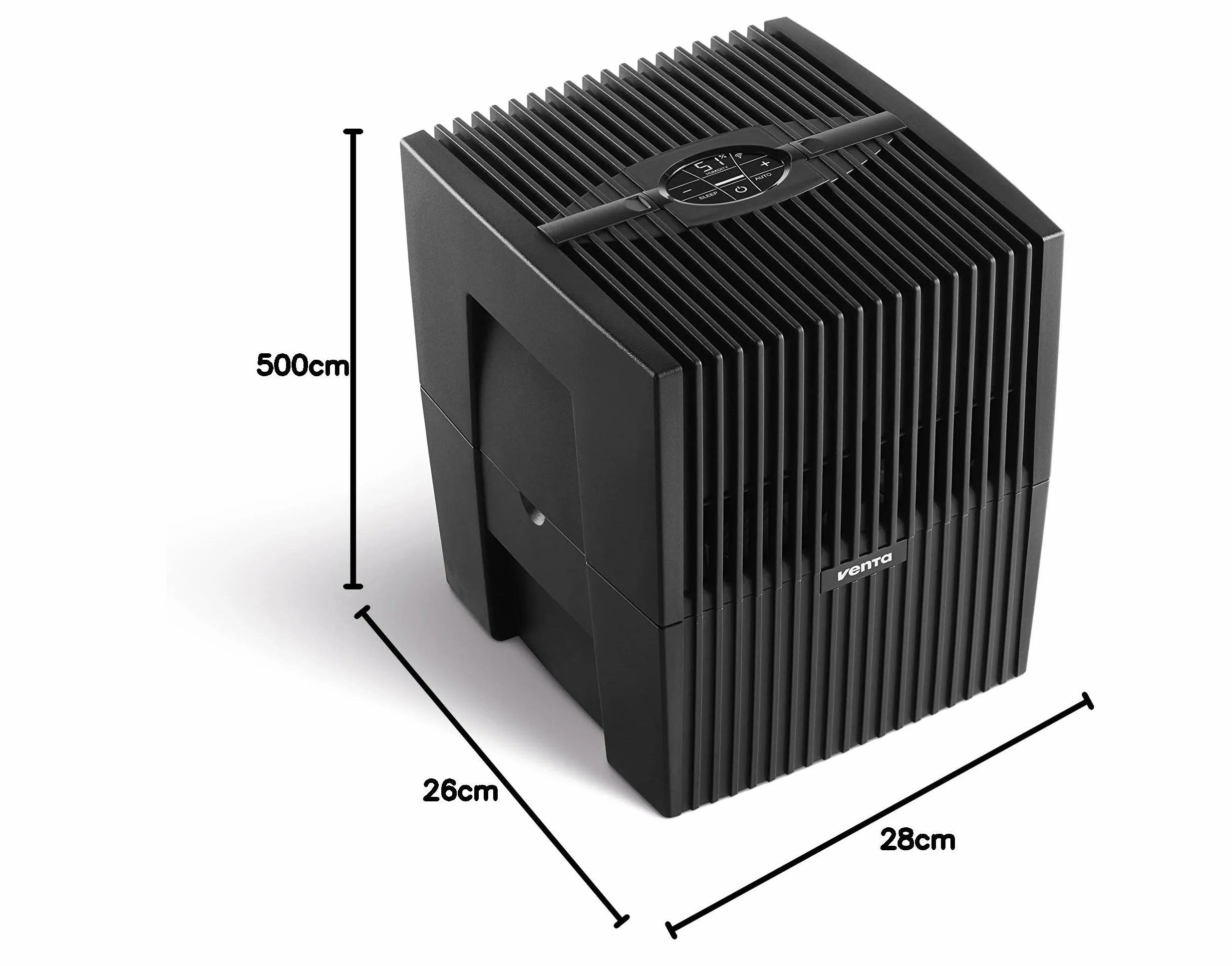 Venta Nawilżacz powietrza AH515, bardzo cichy 24 dB(A), energooszczędny 3 W, higieniczne zimne parowanie bez filtra, zbiornik 5 l, do 35 m², sterowanie aplikacją, z funkcją zapachu