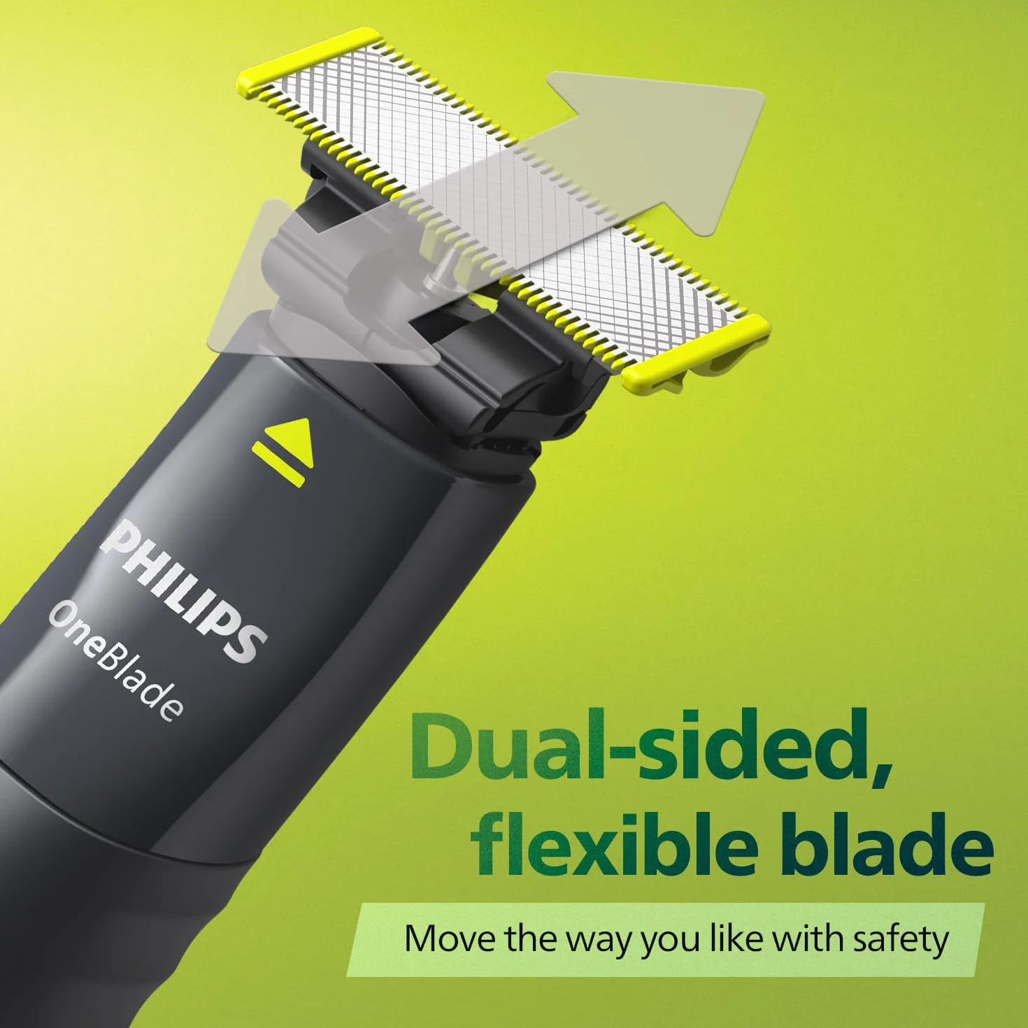 Philips OneBlade QP1424/10 trymowanie krawędzi i golenia, 2 x grzebienie do ścieru Click-on (1,3 mm), do ponownego ładowania, do stosowania na mokro i na sucho