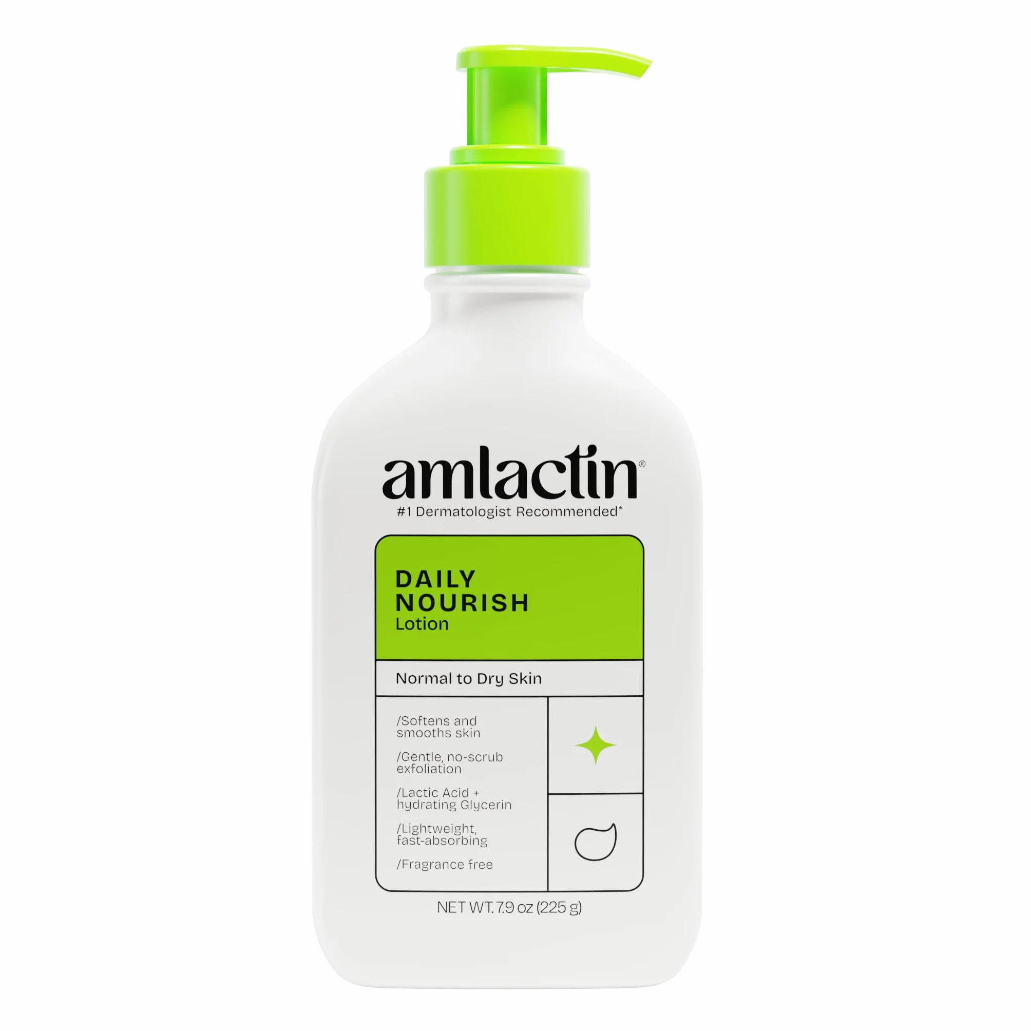 AmLactin Daily Nourish Therapeutic Balsam do ciała do skóry suchej - bez peelingu złuszczający i nawilżający - AmLactin 12% balsam z kwasem mlekowym, 235 ml (opakowanie może się różnić)