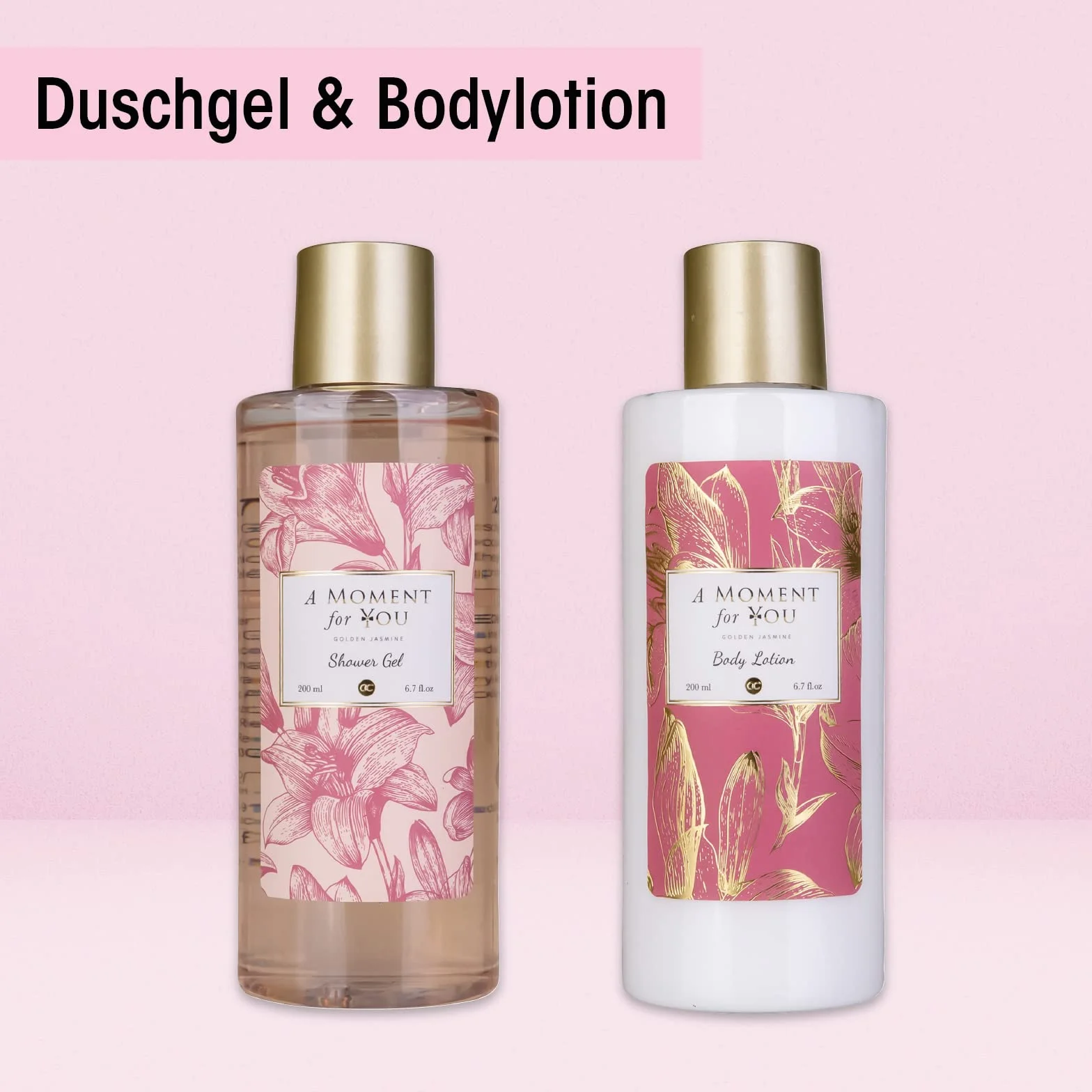 accentra - Zestaw upominkowy dla kobiet o zapachu jaśminu A moment for you - luksusowy zestaw kosmetyczny z żelem pod prysznic, solą do kąpieli, balsamem do ciała, szorowaniem i gąbką siatkową itp. –