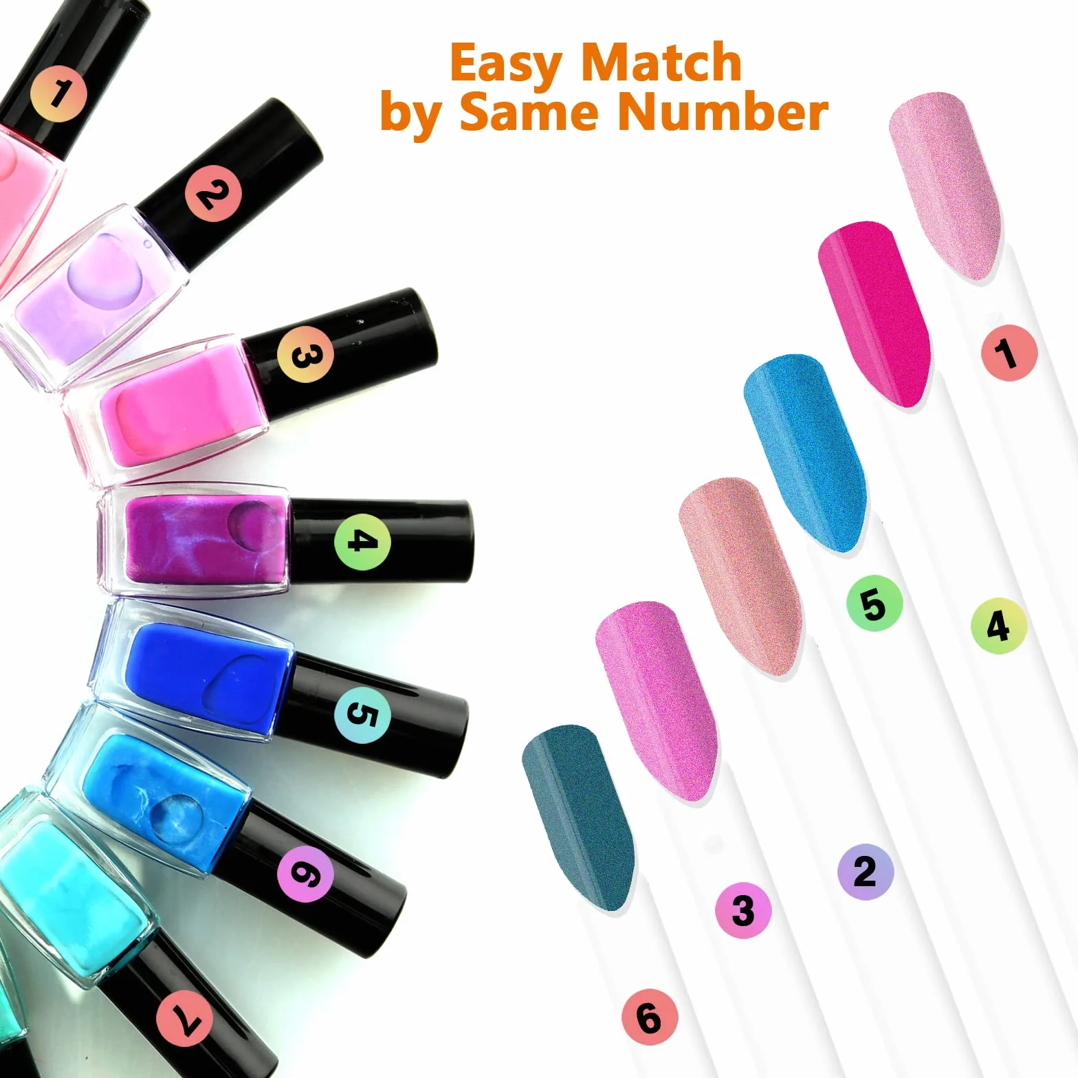 100 szt. Nail Art Display Tipsy do ćwiczeń paznokci z naklejkami z numerami Nail Art Display przezroczyste pałeczki do paznokci