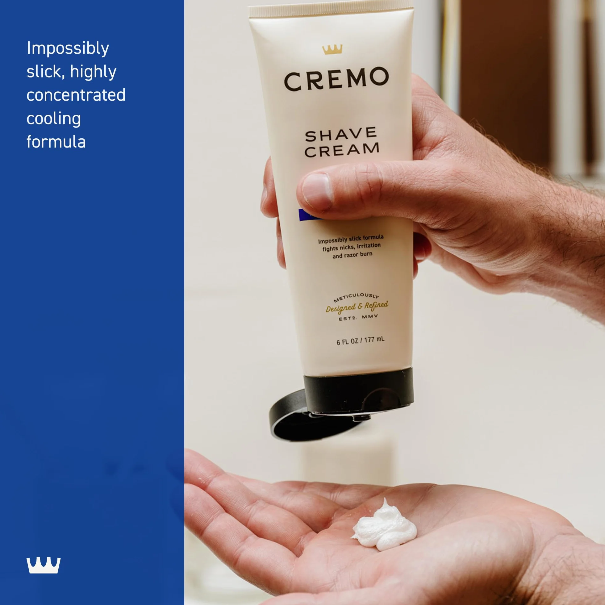 Cremo Odświeżający krem do golenia, olejek mentol/z drzewa herbacianego, 6 uncji Cremo