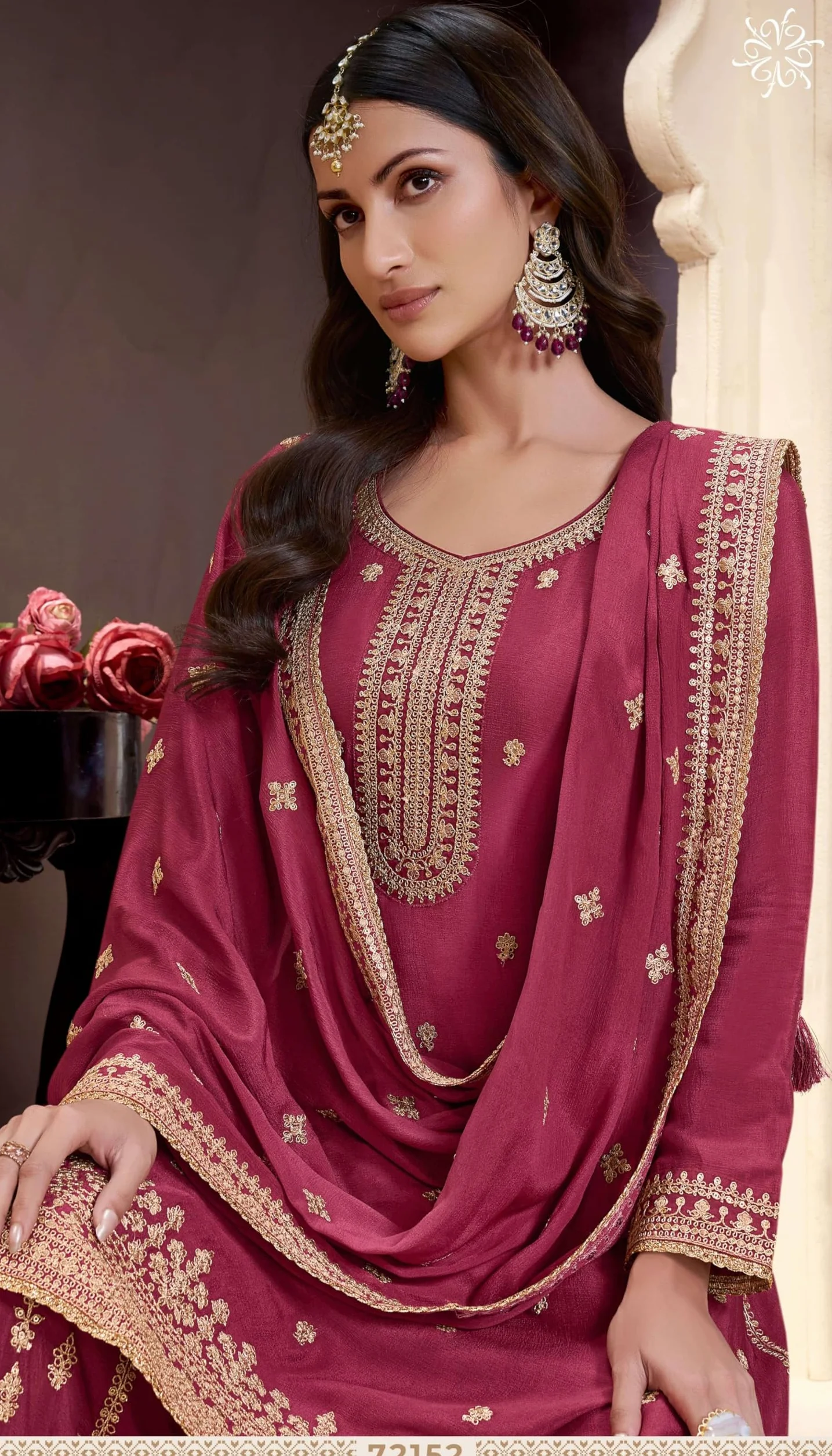 Specjalne przyjęcie weselne, designerskie garnitury Shalwar Kameez indyjskie pakistańskie gotowe do noszenia sukienki Palazzo, Wybór 7, 44