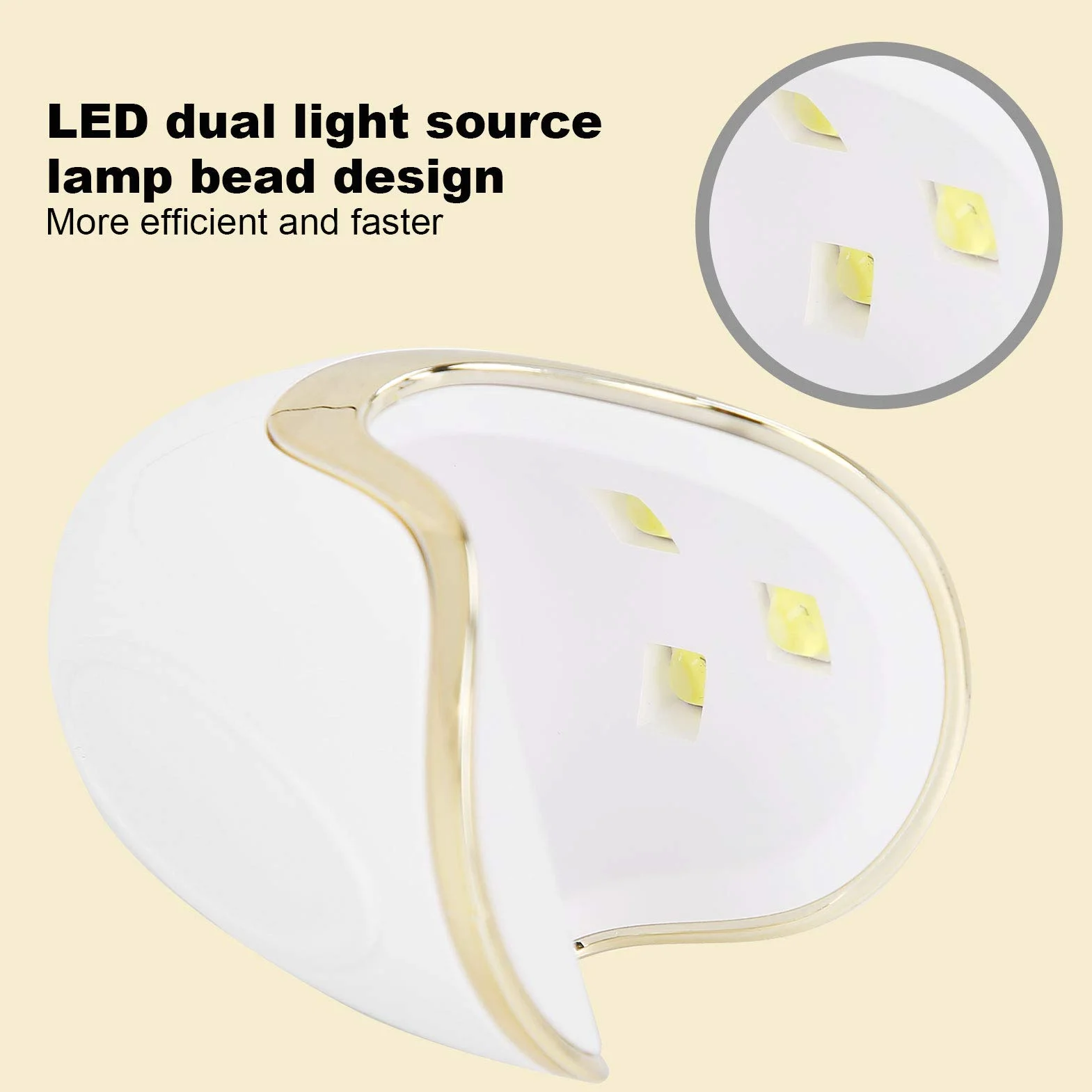 Lampa UV LED Mini do Paznokci - Przenośna Suszarka na Jeden Palec, Maszyna do Utwardzania Żelu UV, 6W