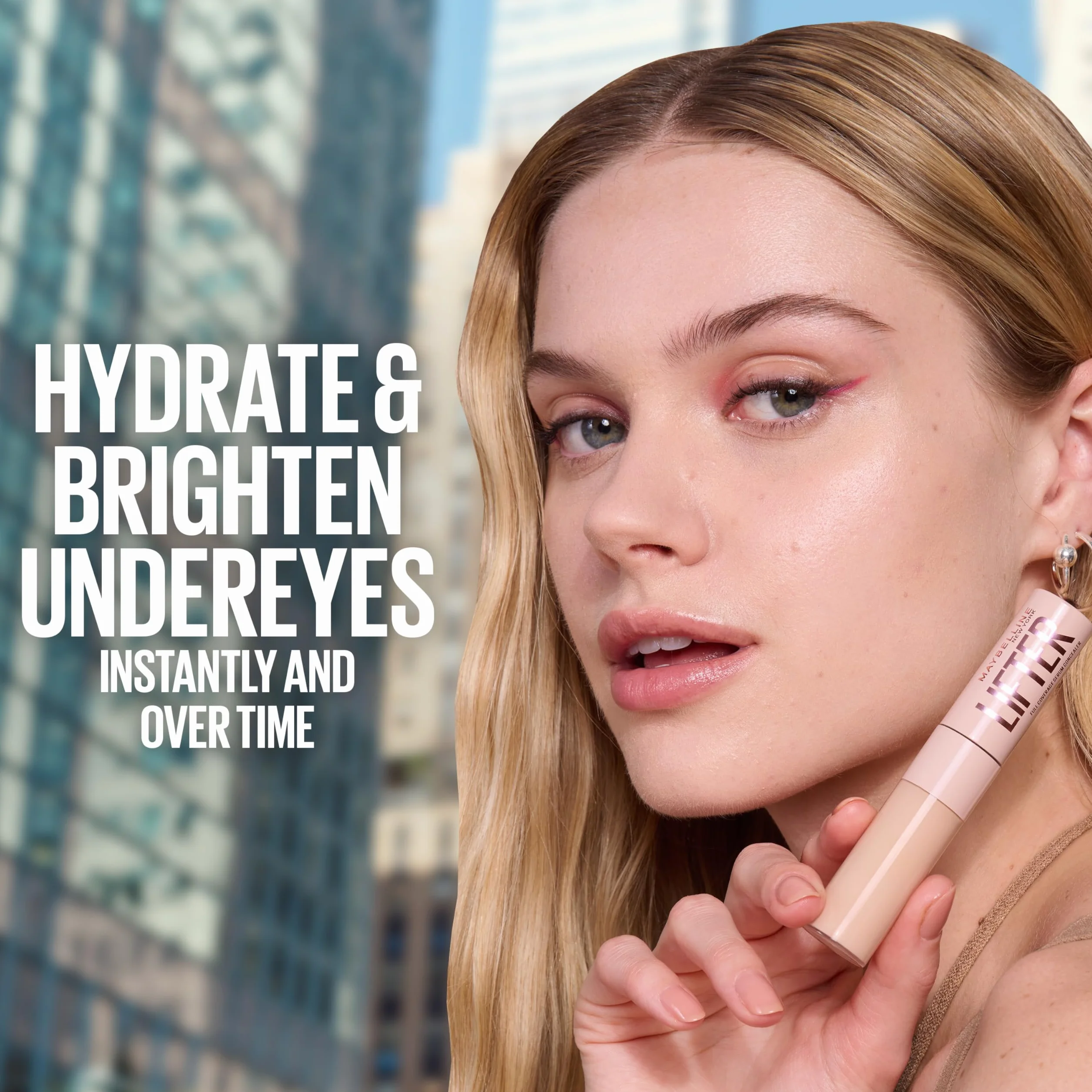 Maybelline New York korektor do twarzy Lifter Concealer, do wszystkich rodzajów skóry, formuła nawilżająca, z kofeiną i peptydami, odcień: 30, 11 ml