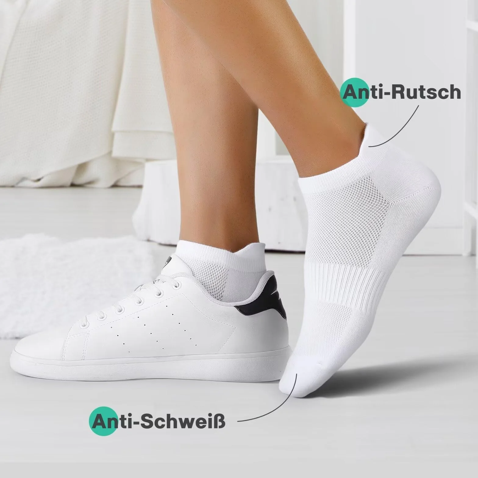 YouShow 10 par skarpet do sneakersów dla mężczyzn i kobiet, oddychające bawełniane skarpety, krótkie skarpety sportowe do biegania