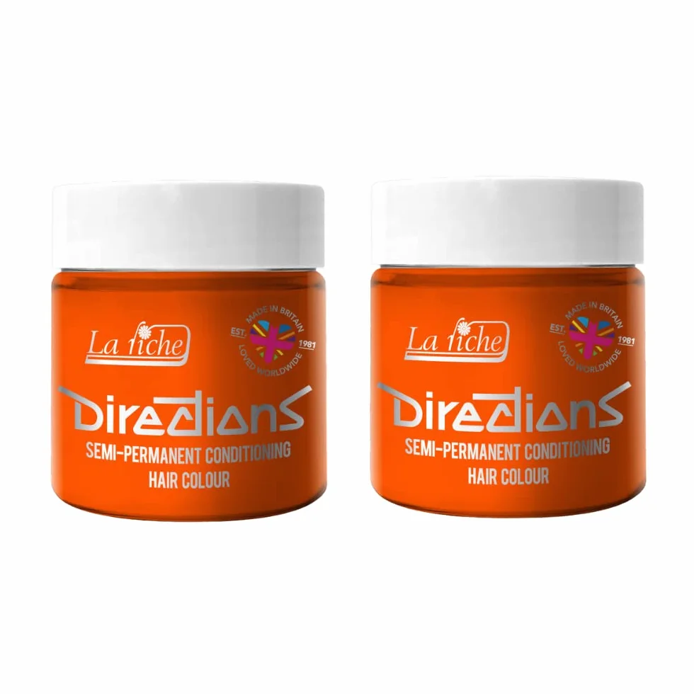 La Riche Directions półtrwała farba do włosów, 100 ml, puszka 2 szt. (fluorescencyjny pomarańczowy)