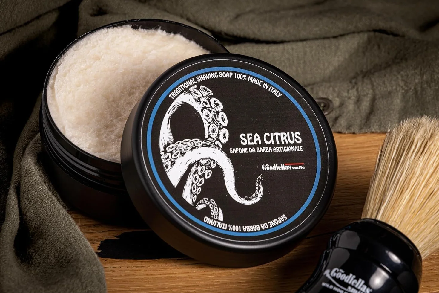 THE GOODFELLAS' SMILE Seacitrus Tradiotional Shaving Soap. Made in Italy, 100 g