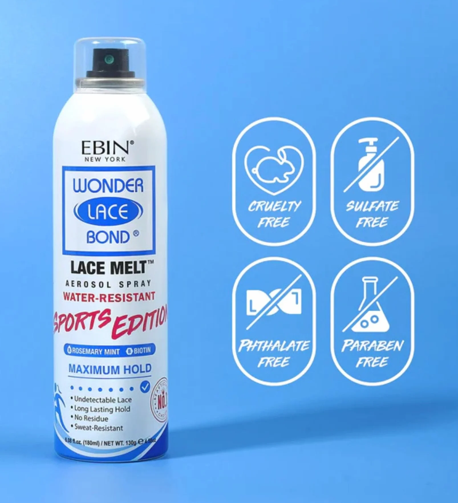 EBIN NEW YORK Wonder Lace Bond Lace Melt Sports Edition - Unisex - 180 ml - Niewidoczny i bardzo mocny utrwalacz do sznurowadeł o sportowej oddychalności