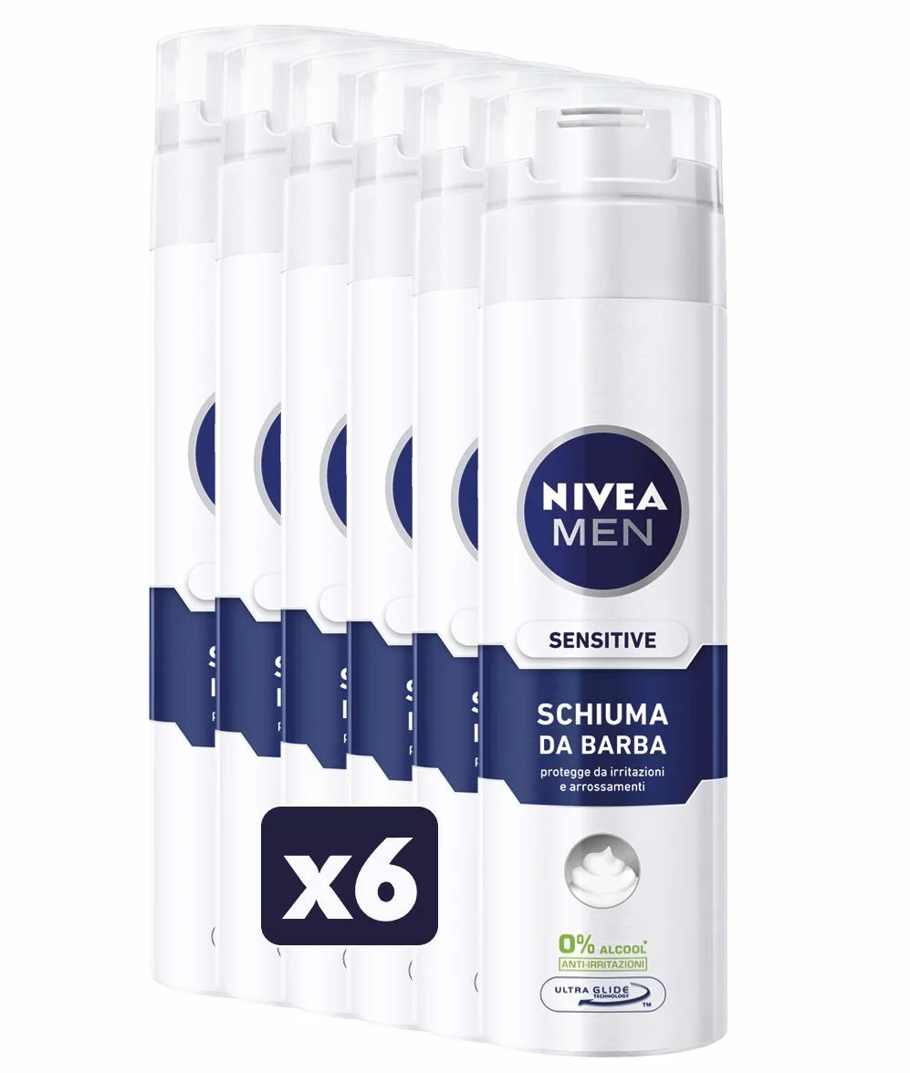Nivea Sensitive Pianka do Brody, 6 x 200 ml