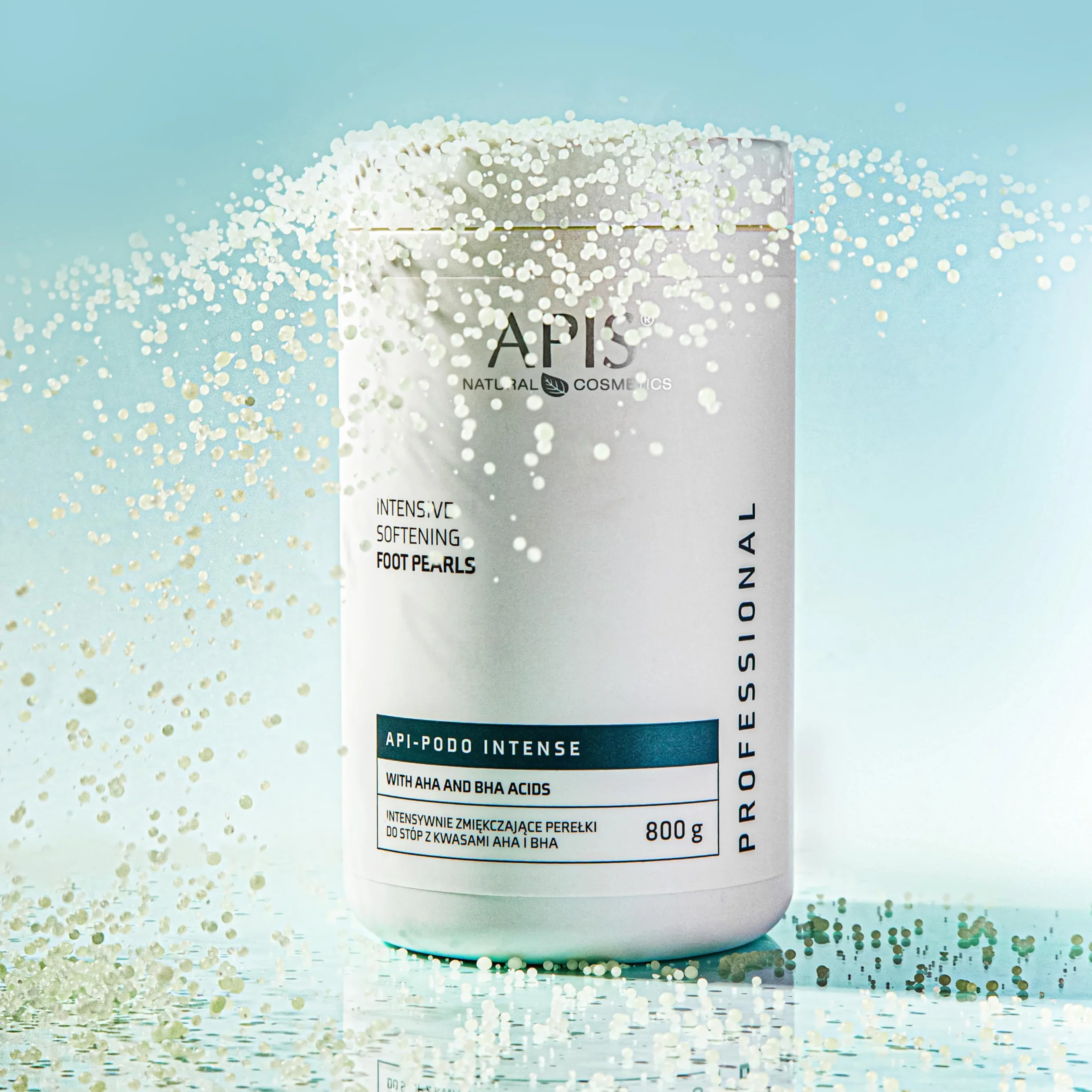 Apis Natural Cosmetics Professional Api-Podo Intense Perełki do stóp zmiękczające kwasy AHA BHA 800 g